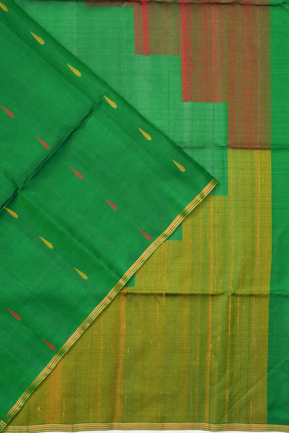 Coimbatore Soft Silk Butta Bottle Green Saree