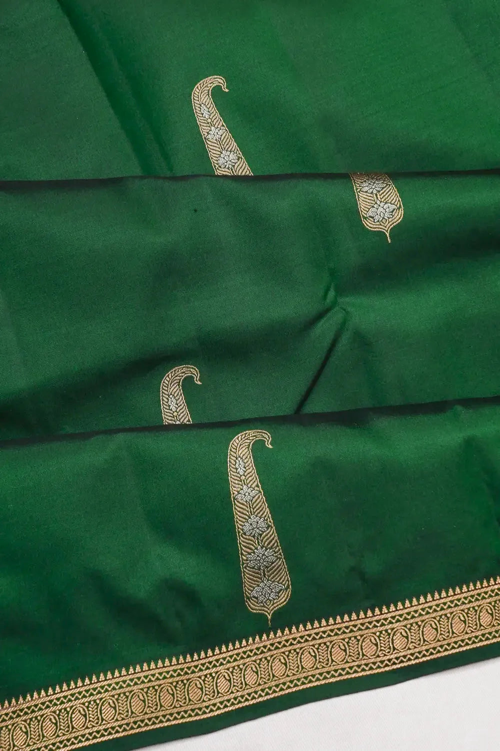 Coimbatore Soft Silk Butta Bottle Green Saree