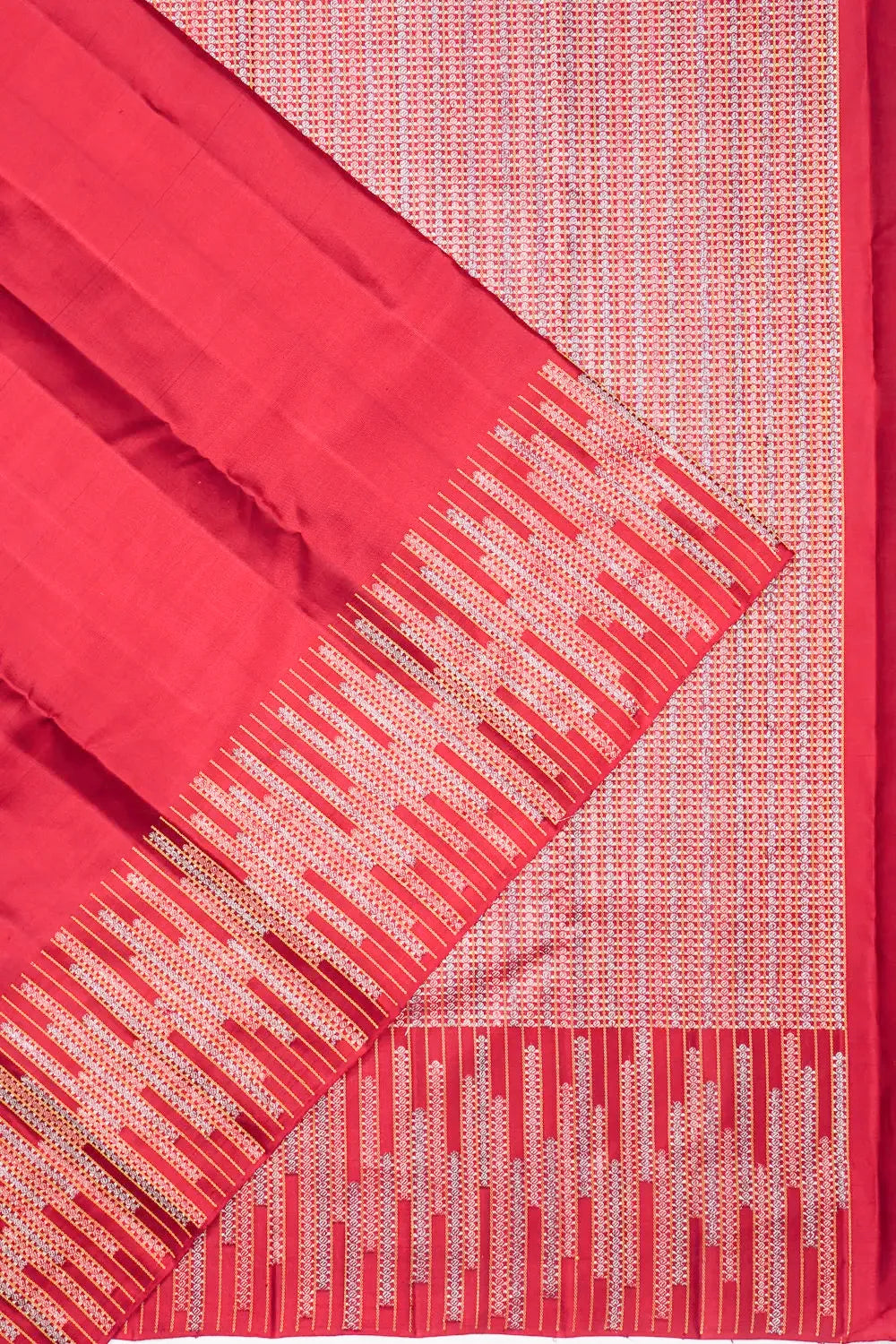 Kanchipuram Silk Brocade Red Saree