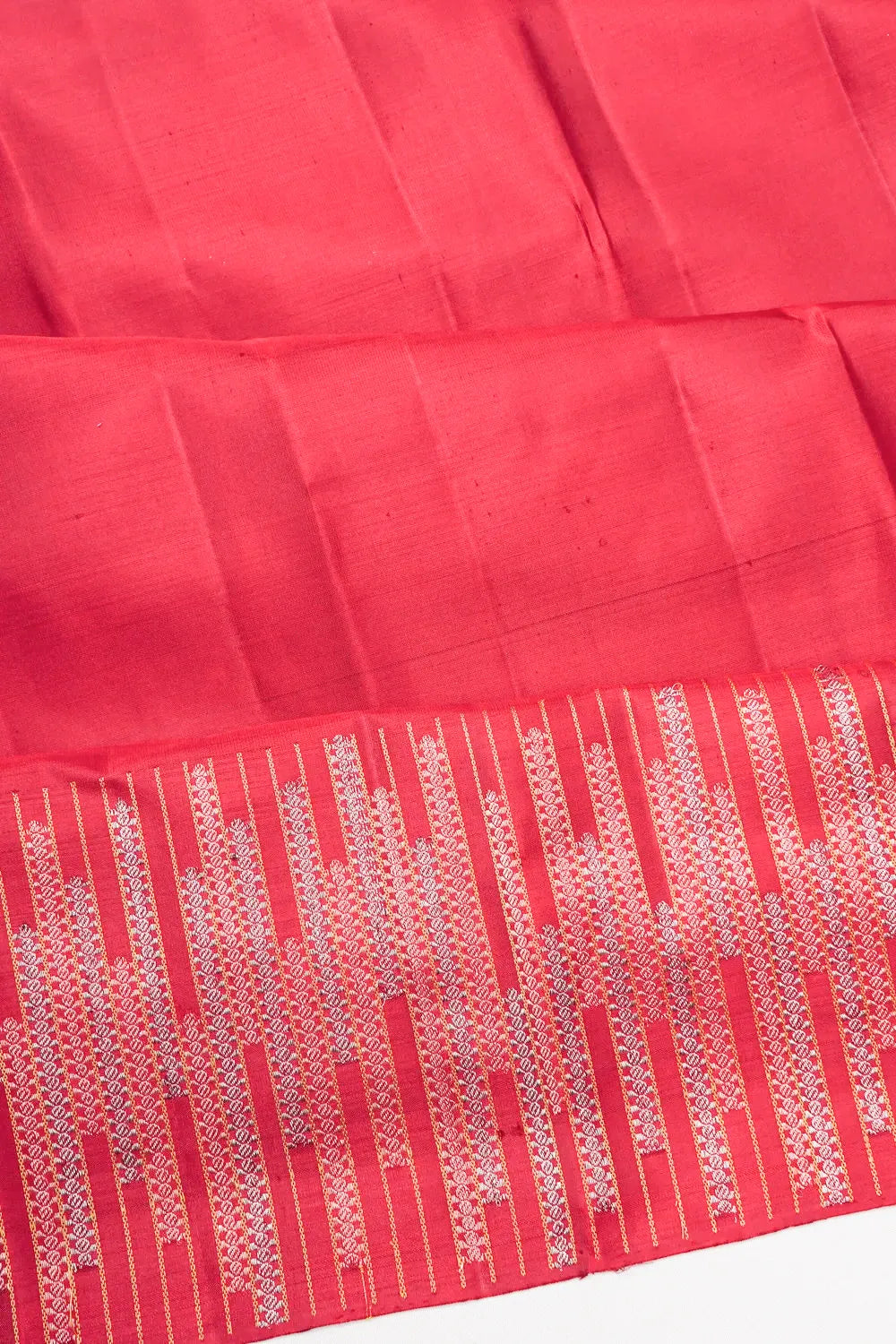 Kanchipuram Silk Brocade Red Saree
