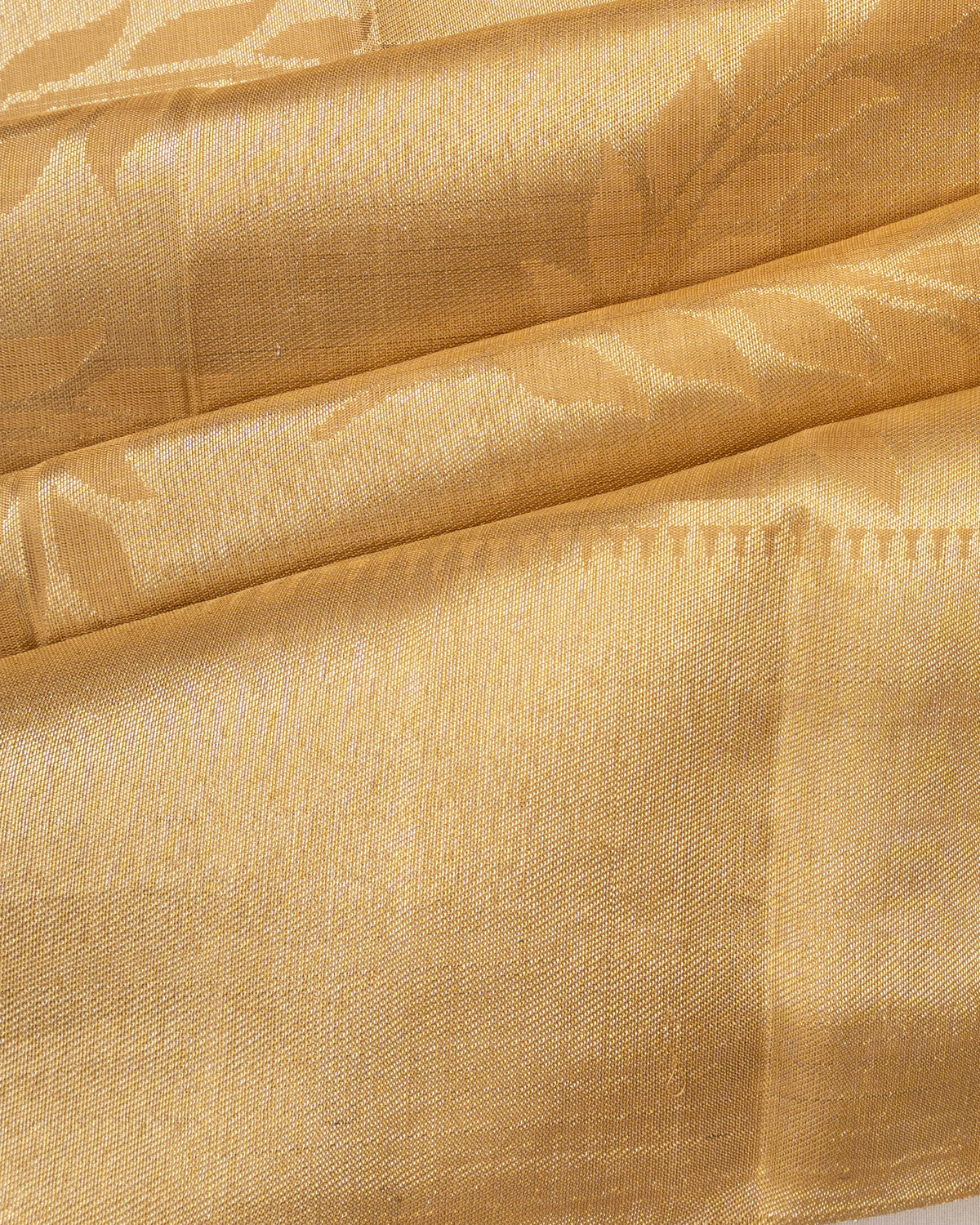 Kanchipuram Silk Tissue Butta Light Brown Saree