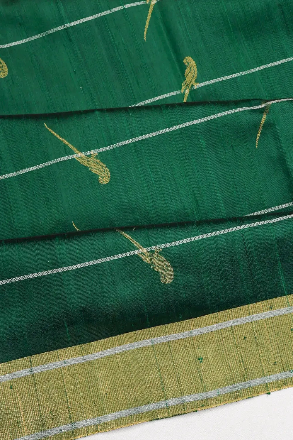 Coimbatore Soft Silk Lines And Butta Green Saree