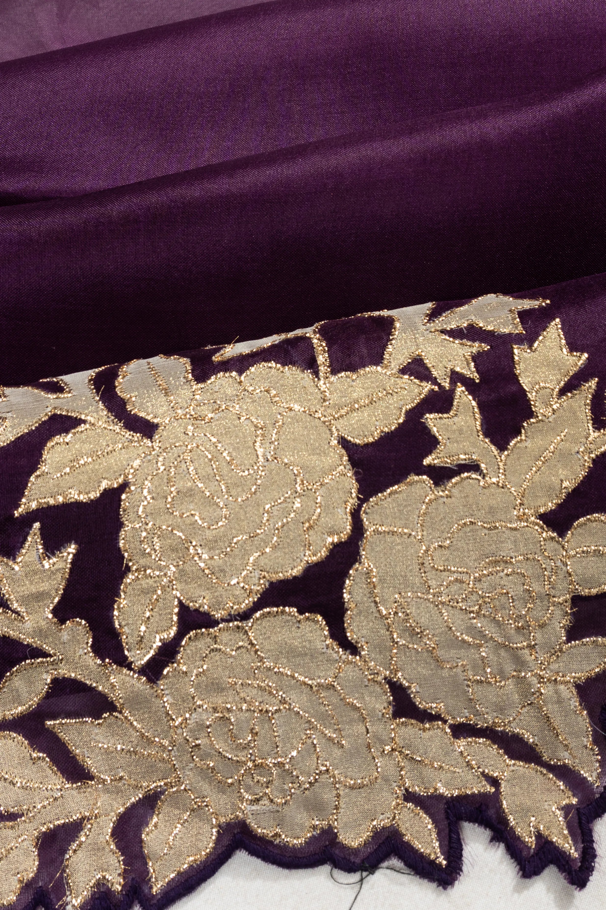 Organza Butta Violet Saree