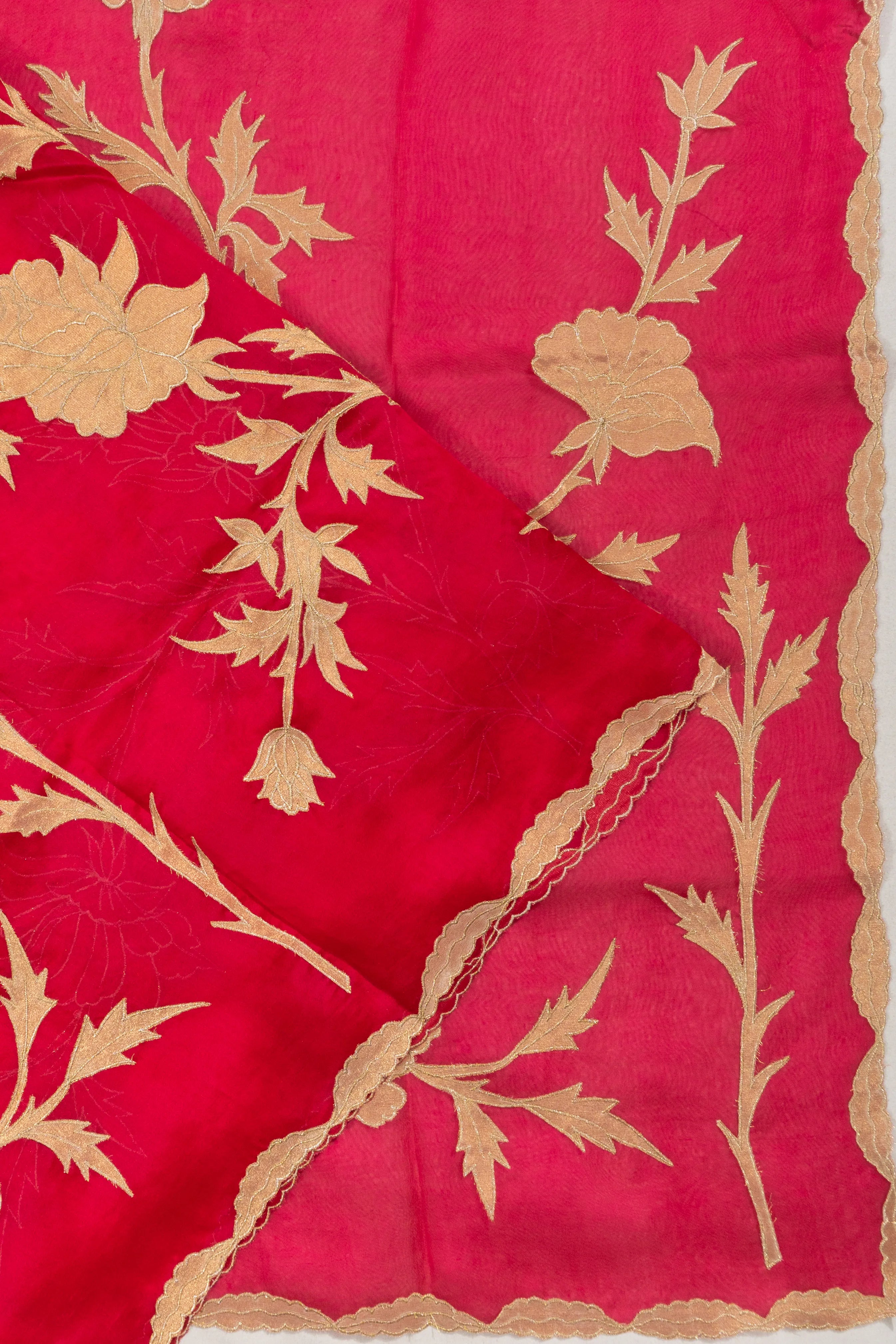 Organza Butta Magenta Saree