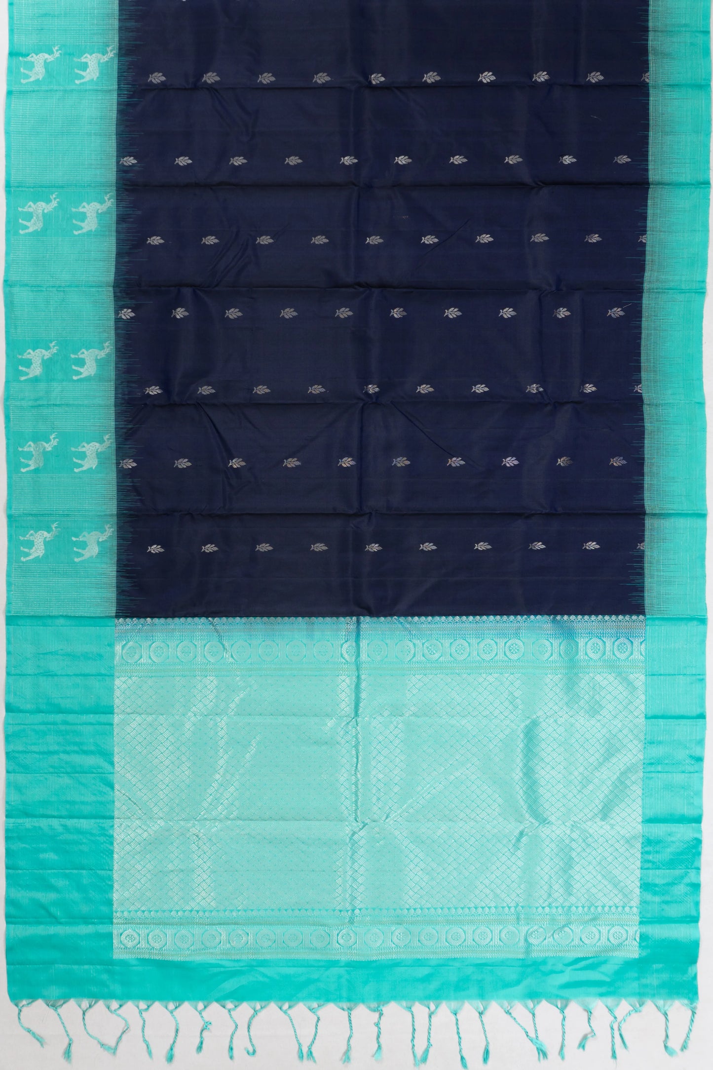 Taranga Kanchi Silk Butta Teal Blue saree