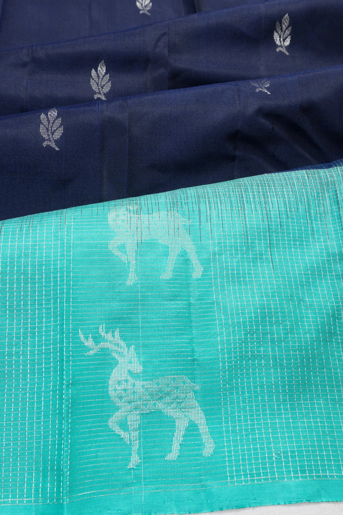 Taranga Kanchi Silk Butta Teal Blue saree