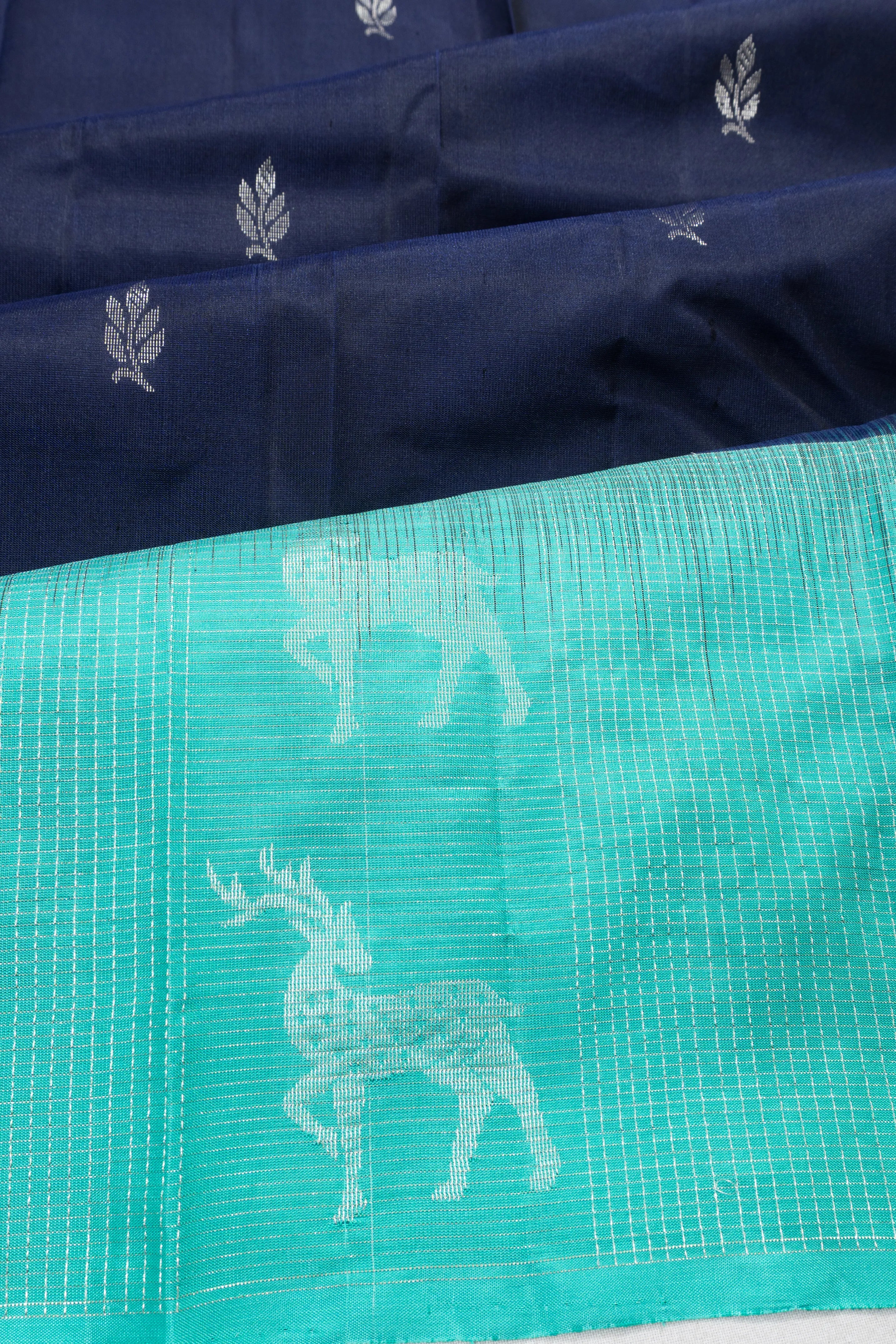 Taranga Kanchi Silk Butta Teal Blue saree