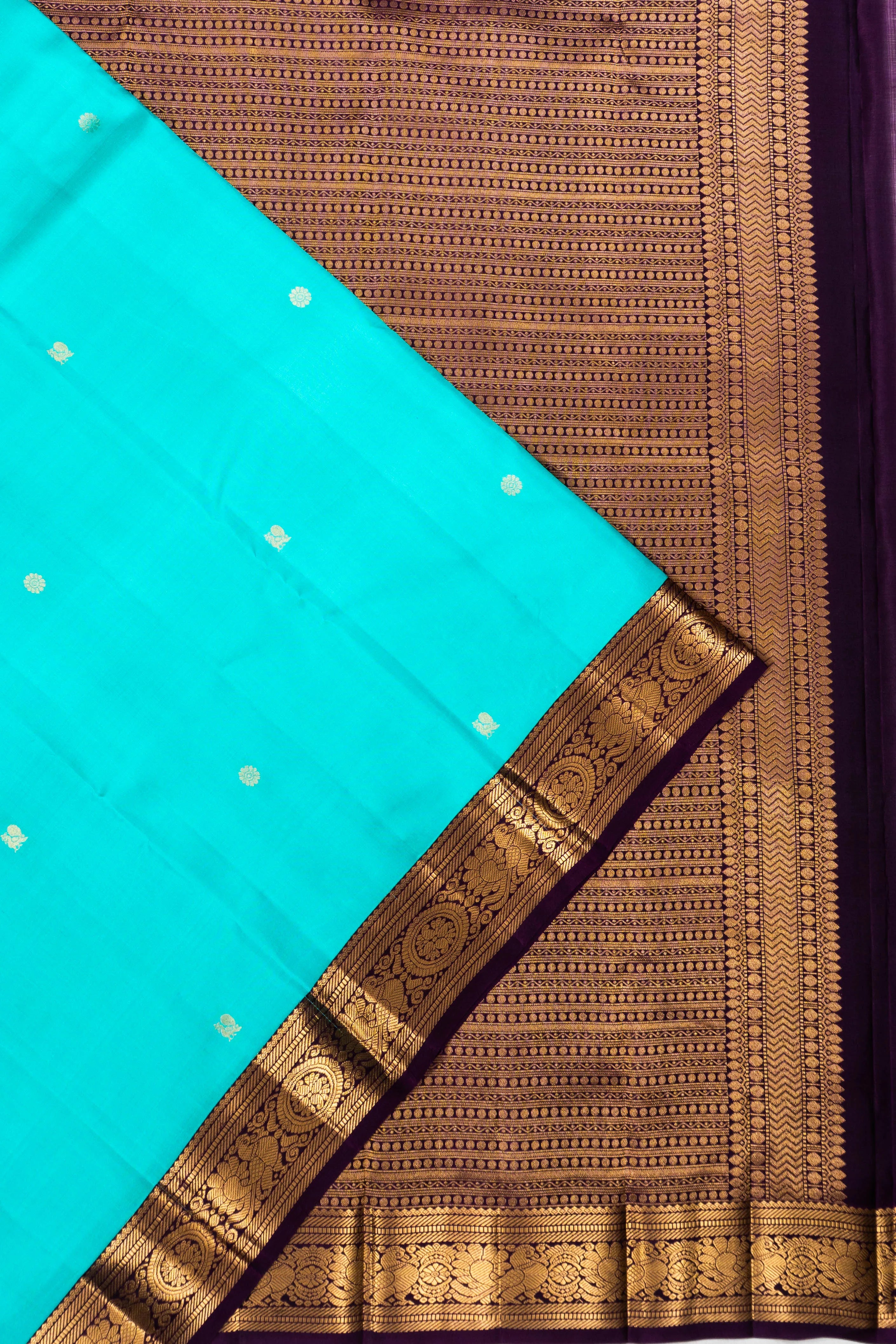 Taranga Kanchi Silk Butta Sky Blue Saree
