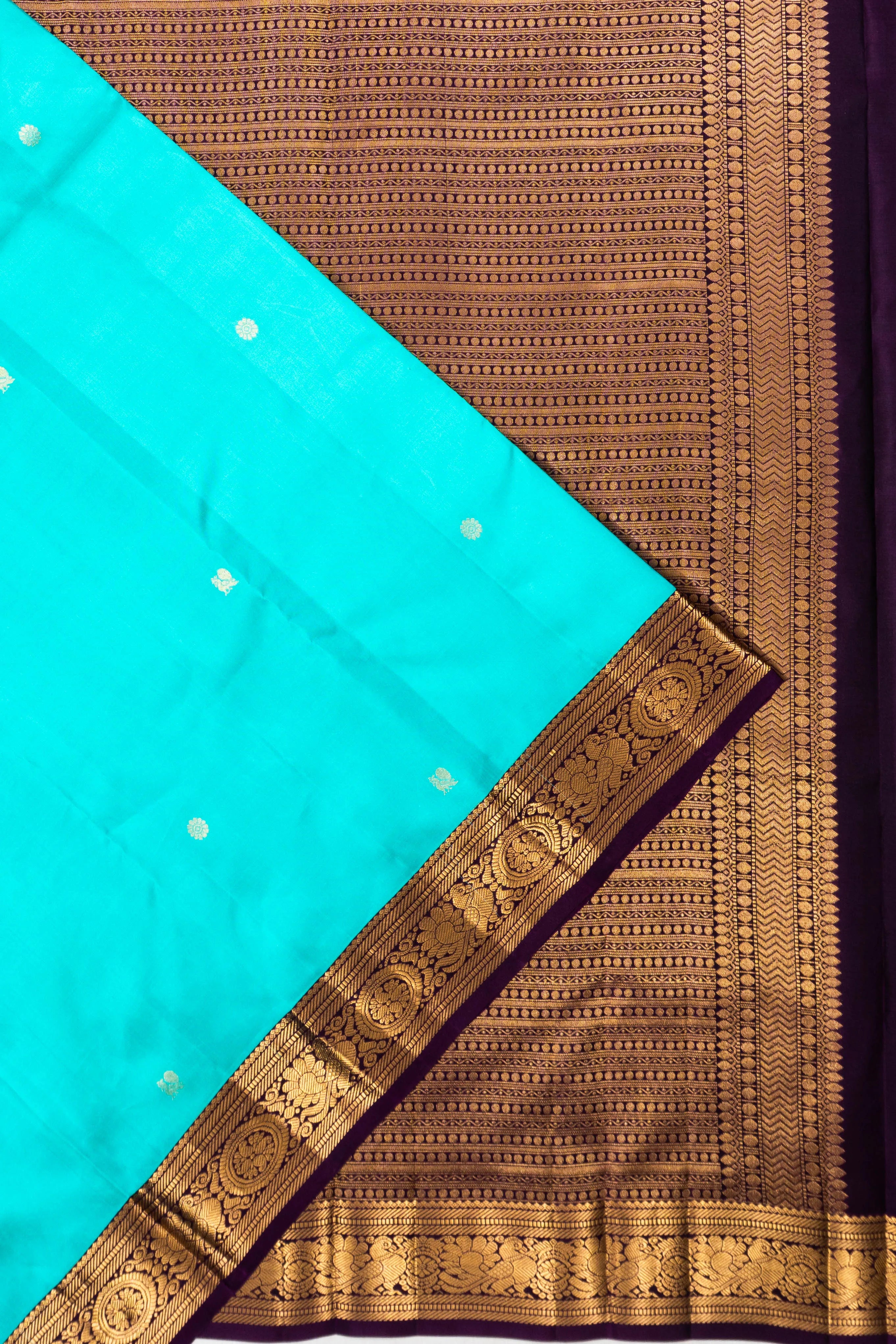 Taranga Kanchi Silk Butta Sky Blue Saree