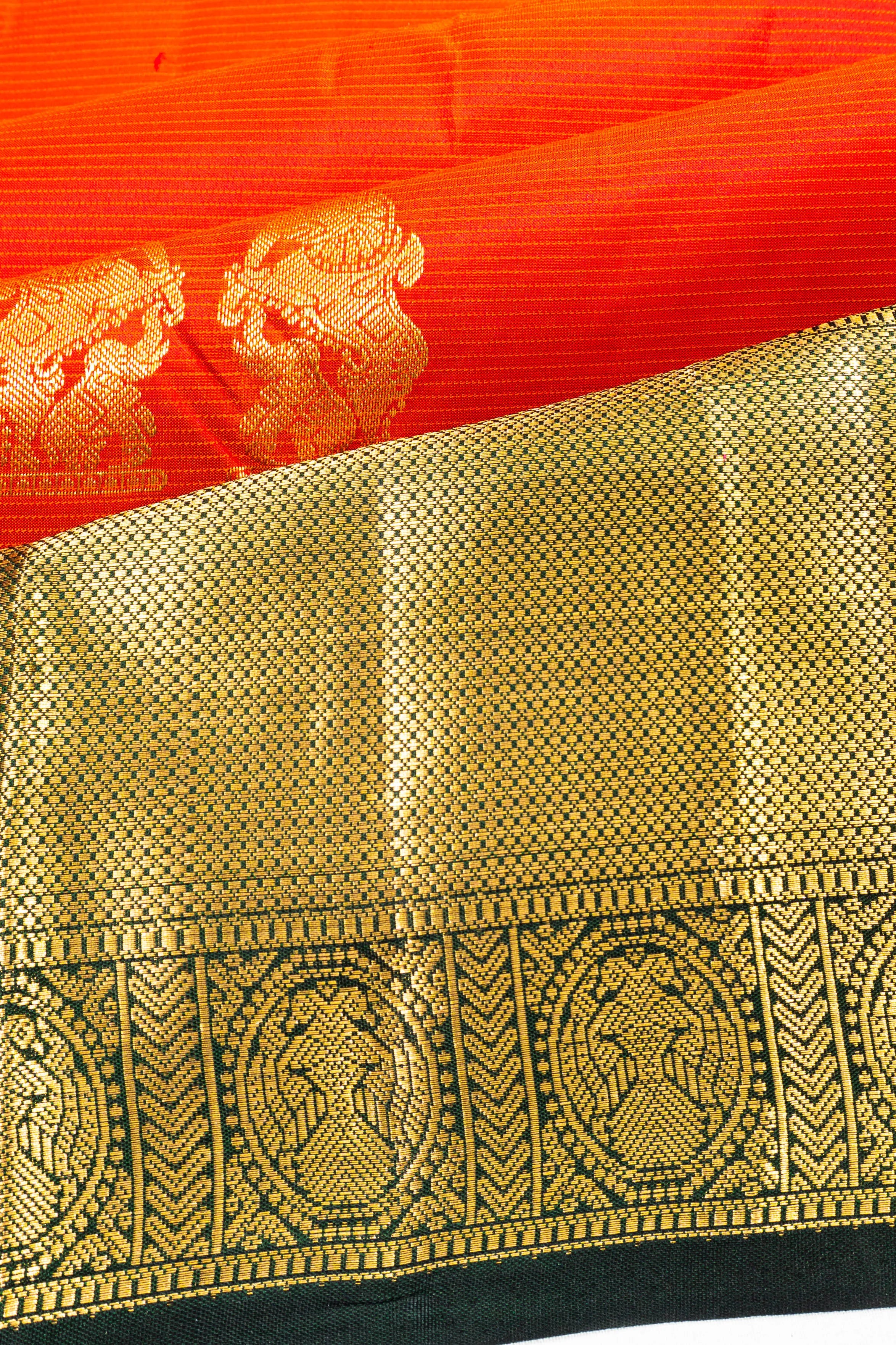 Taranga Kanchi Silk Butta Red Saree