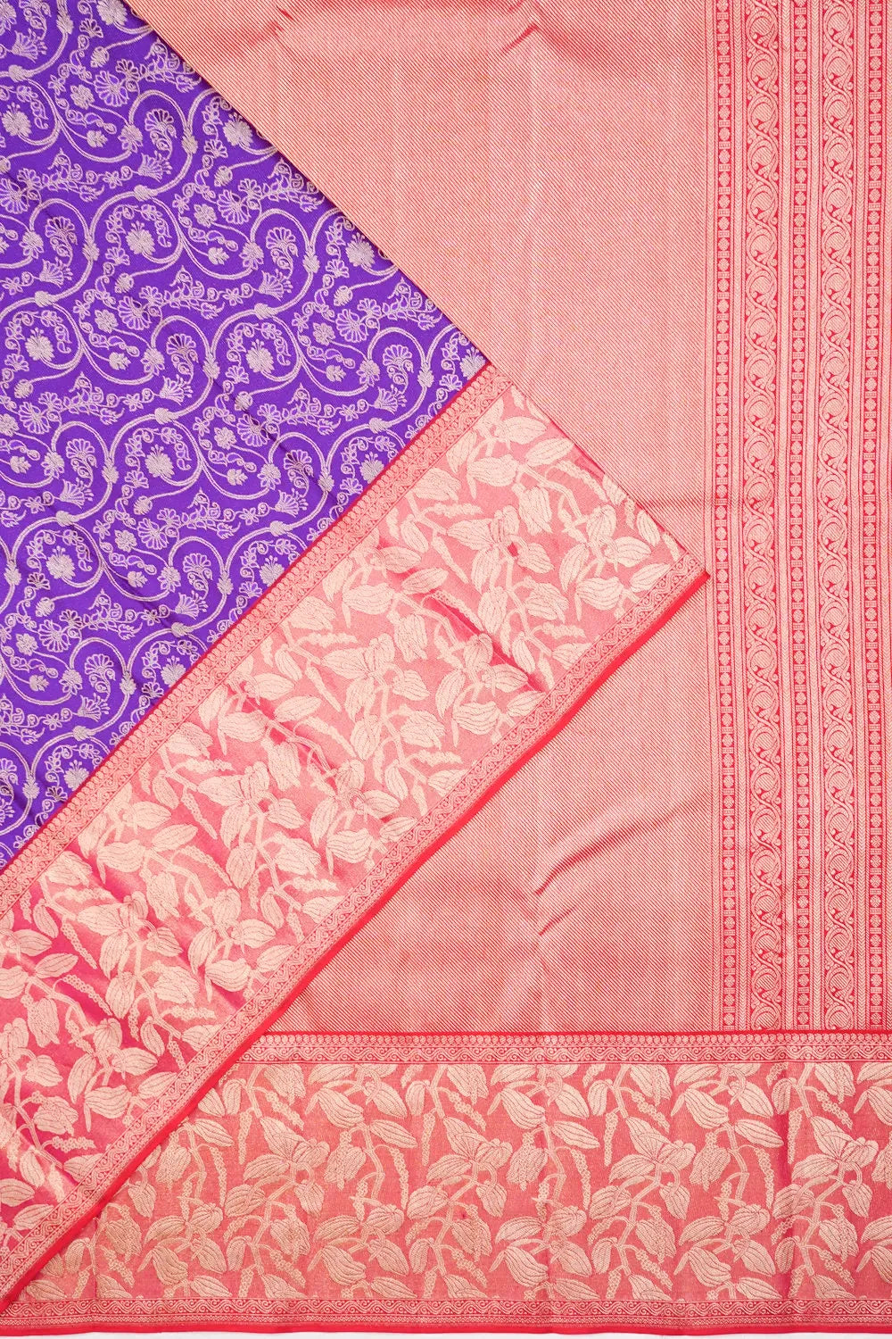 Taranga Kanchi Silk Brocade Violet Saree