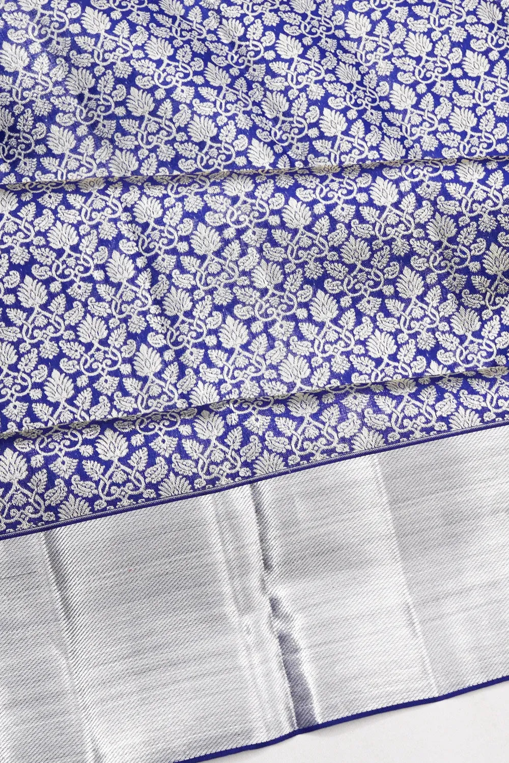 Kanchipuram Silk Brocade Blue Saree