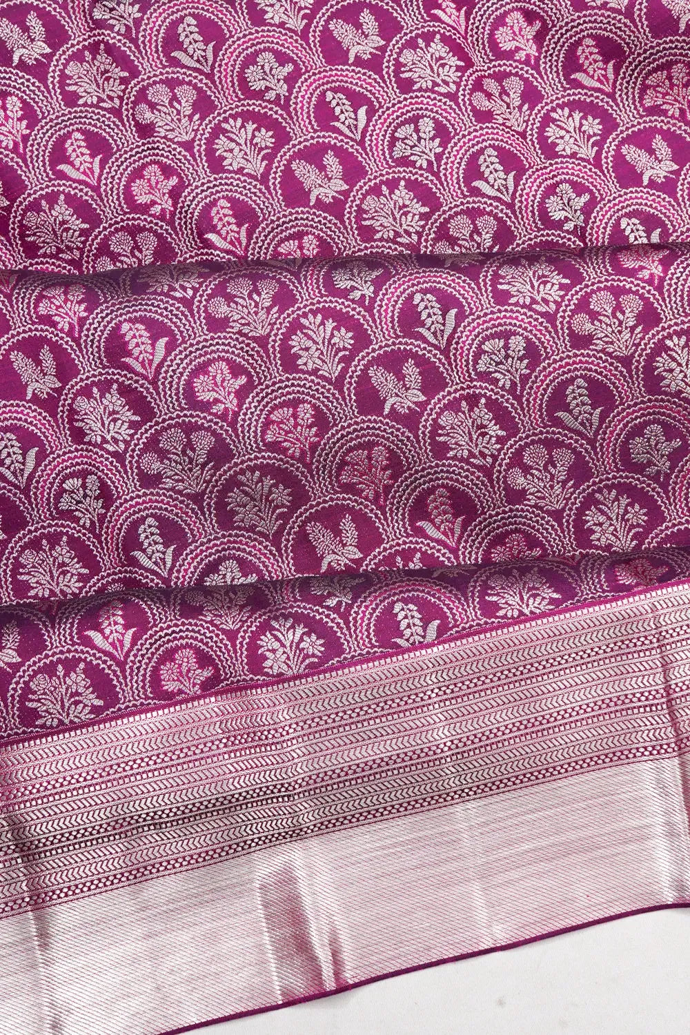 Kanchipuram Silk Brocade Violet Saree