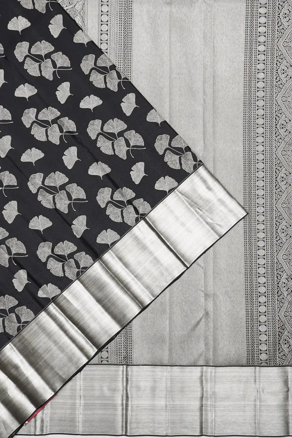 Kanchipuram Silk Brocade Black Saree