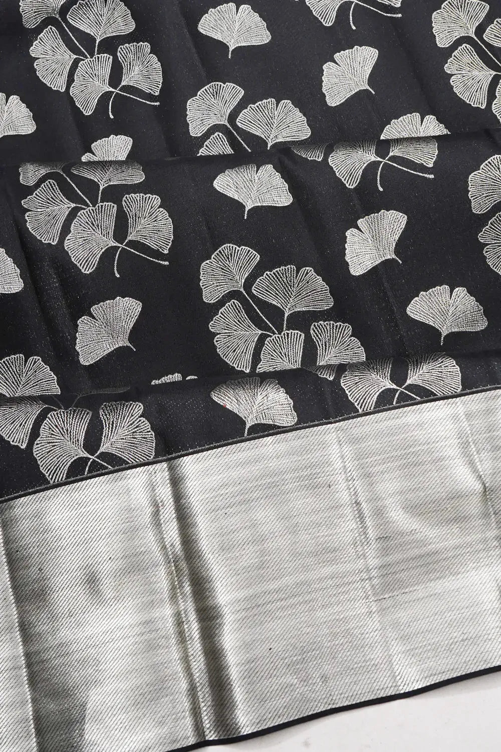 Kanchipuram Silk Brocade Black Saree