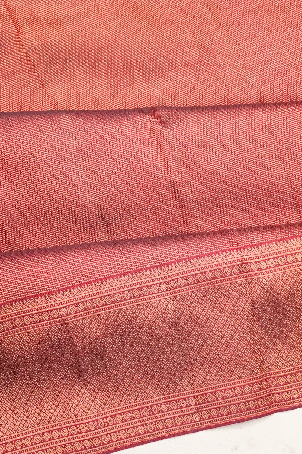 Kanchipuram Silk Vertical Lines Red Saree