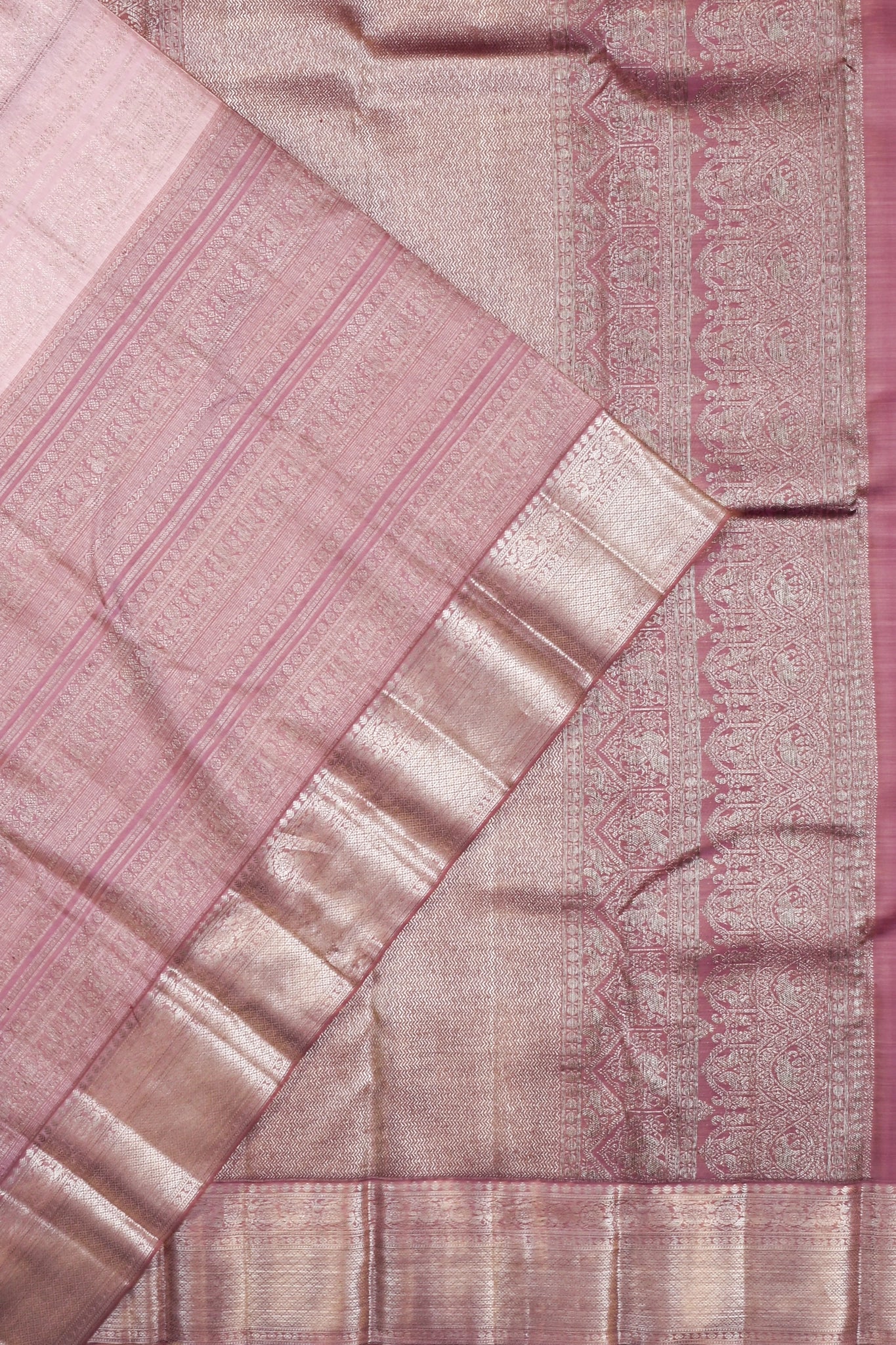 Taranga Kanchi Silk Brocade Pink Saree