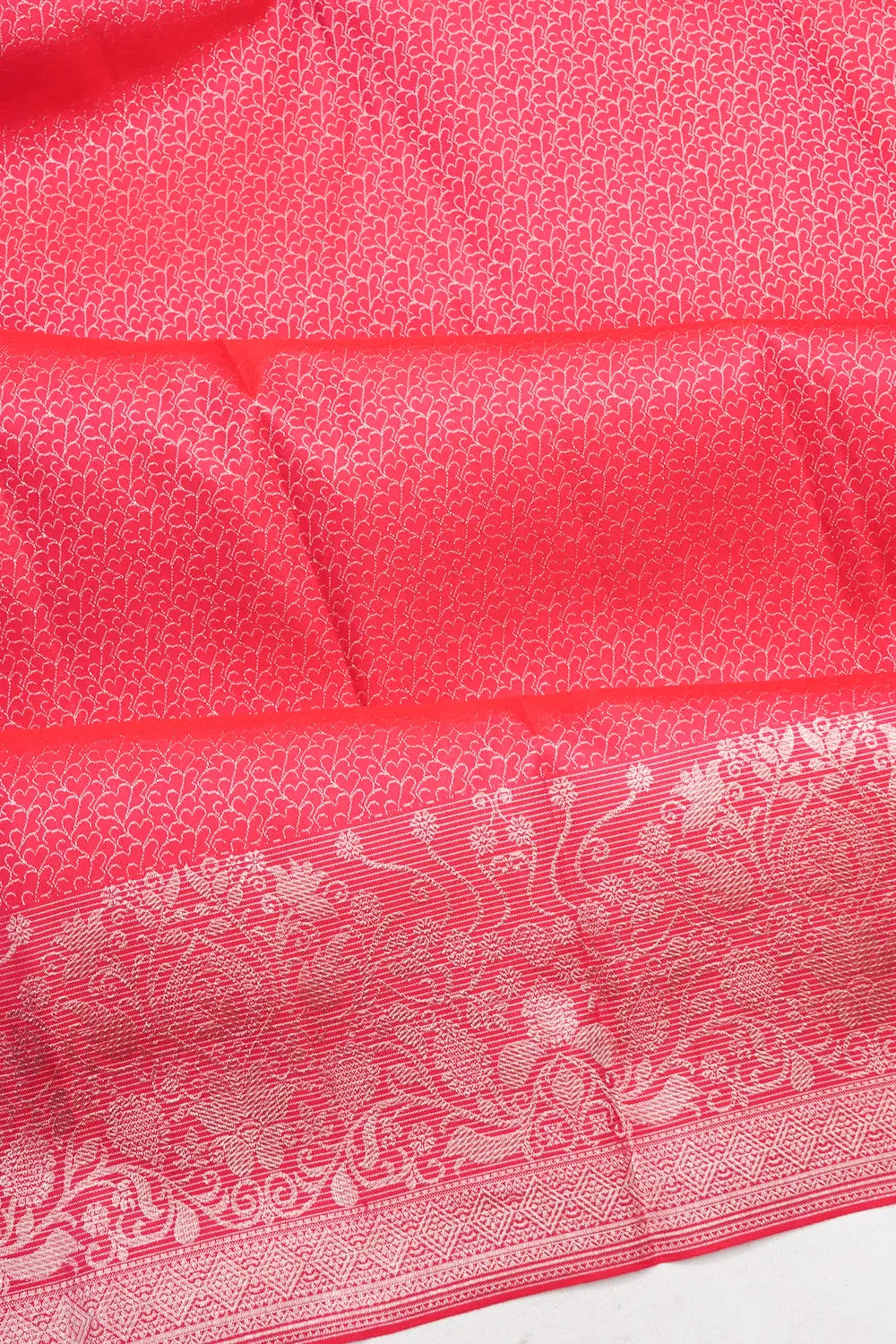 Kanchipuram Silk Brocade Pink Saree