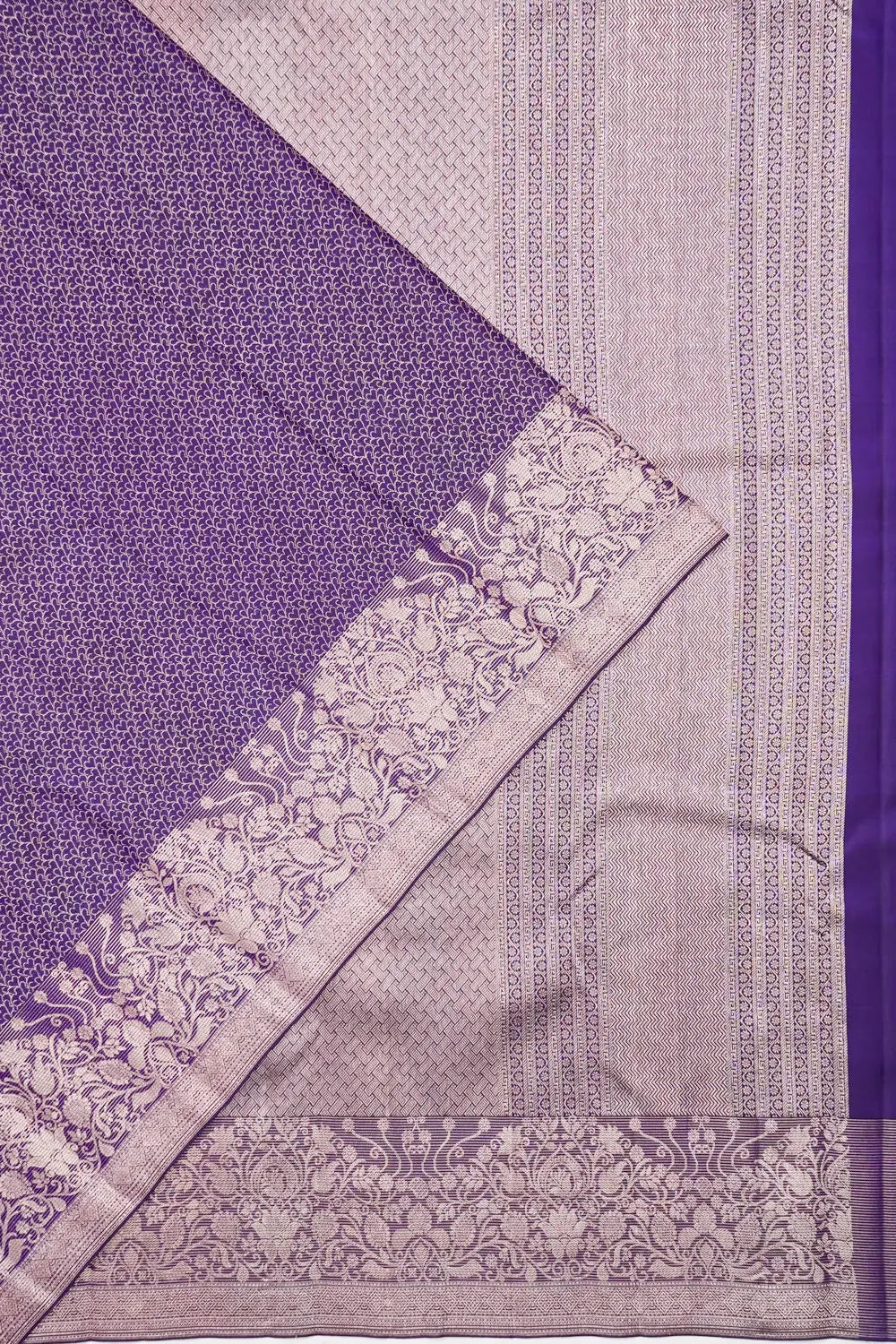 Kanchipuram Silk Brocade Violet Saree