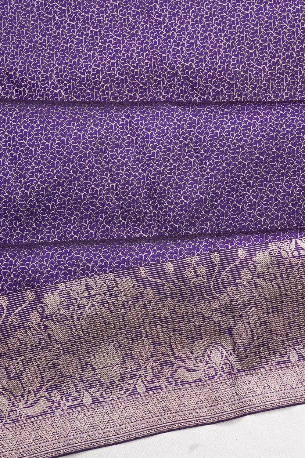 Kanchipuram Silk Brocade Violet Saree