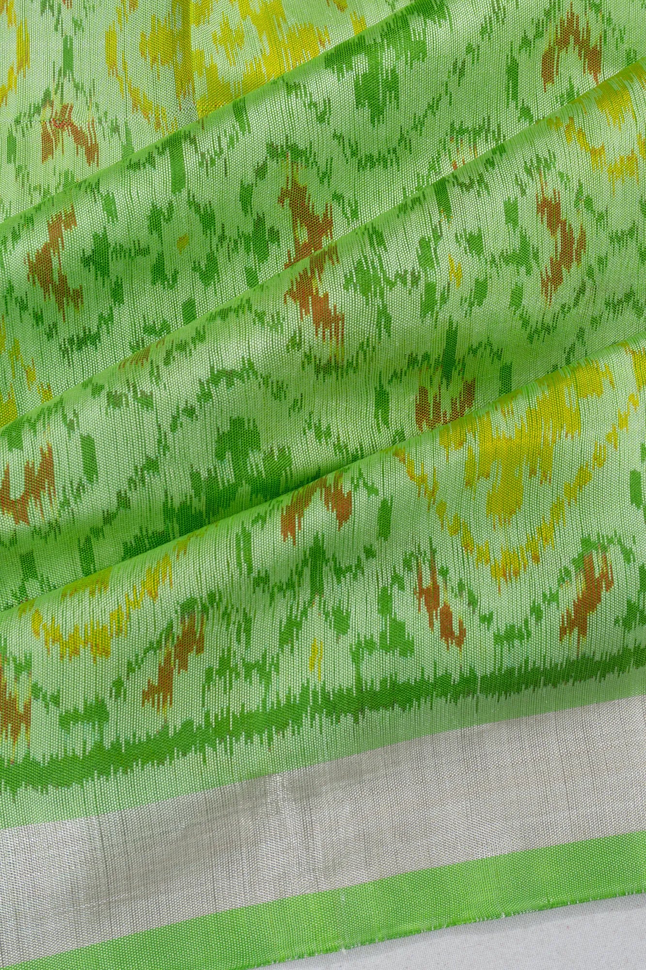 Rajkot Patola Silk Ikat Pastel Green Saree