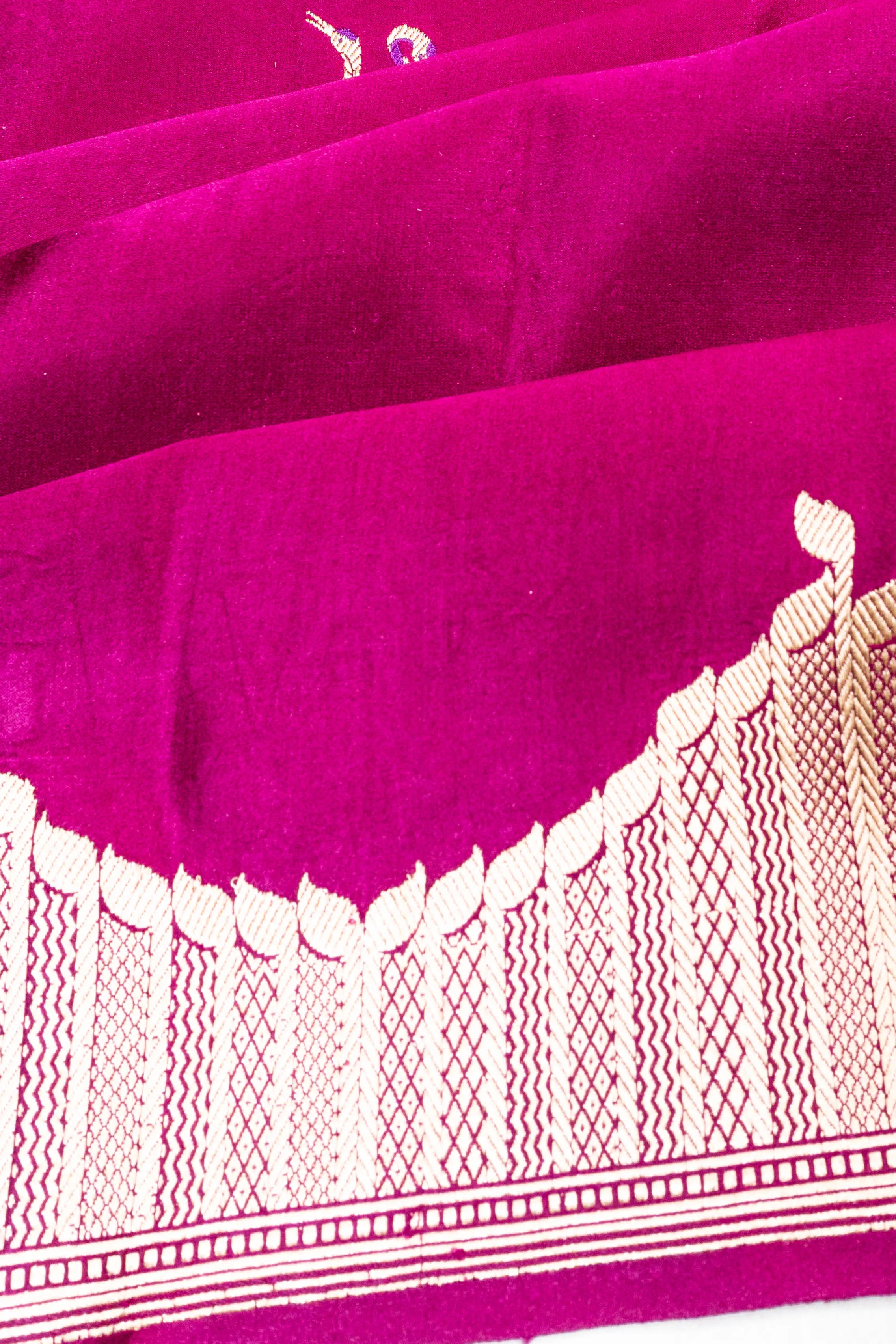 Banarasi Silk Butta Purple Saree