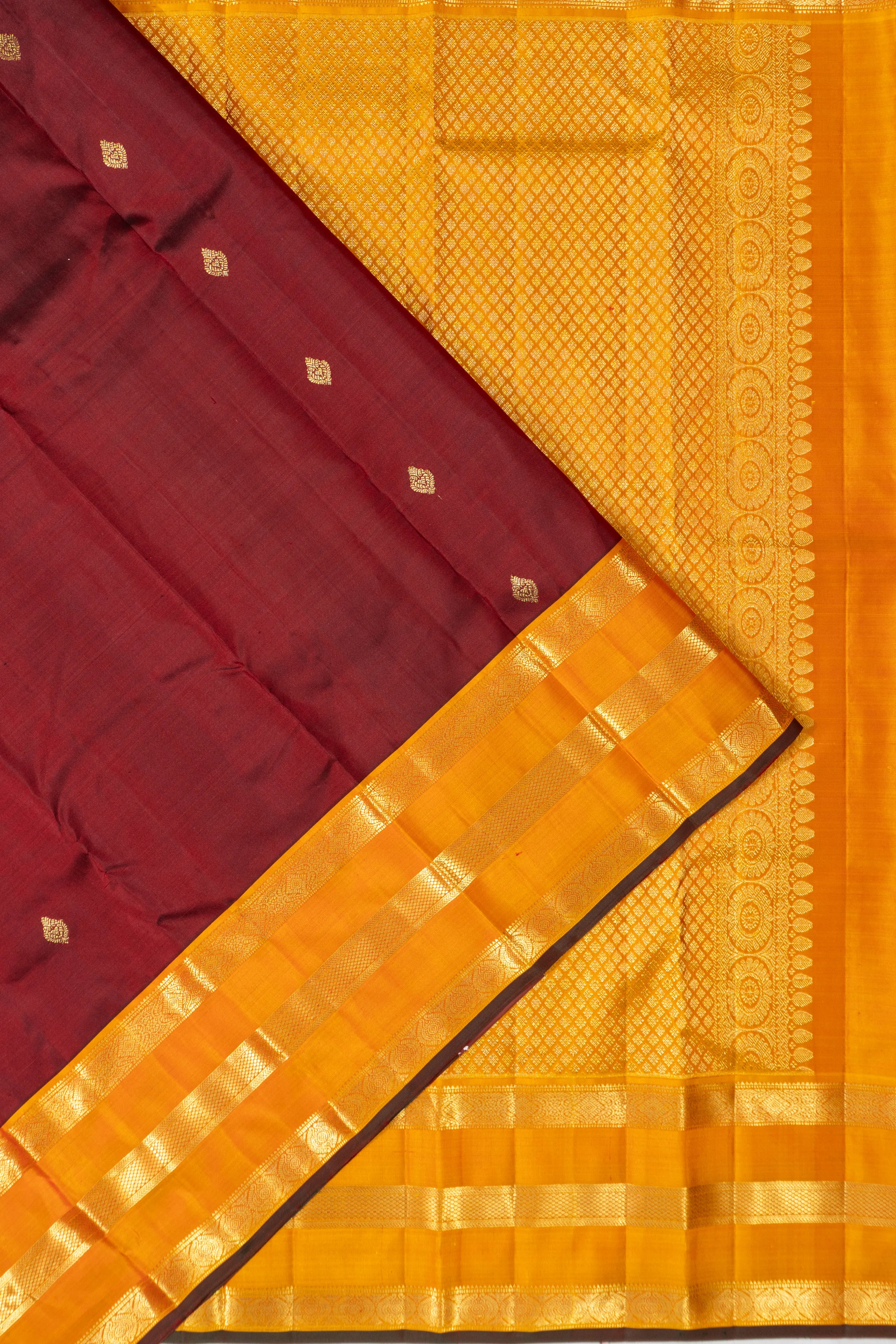 Kanchipuram Silk Butta Maroon Saree