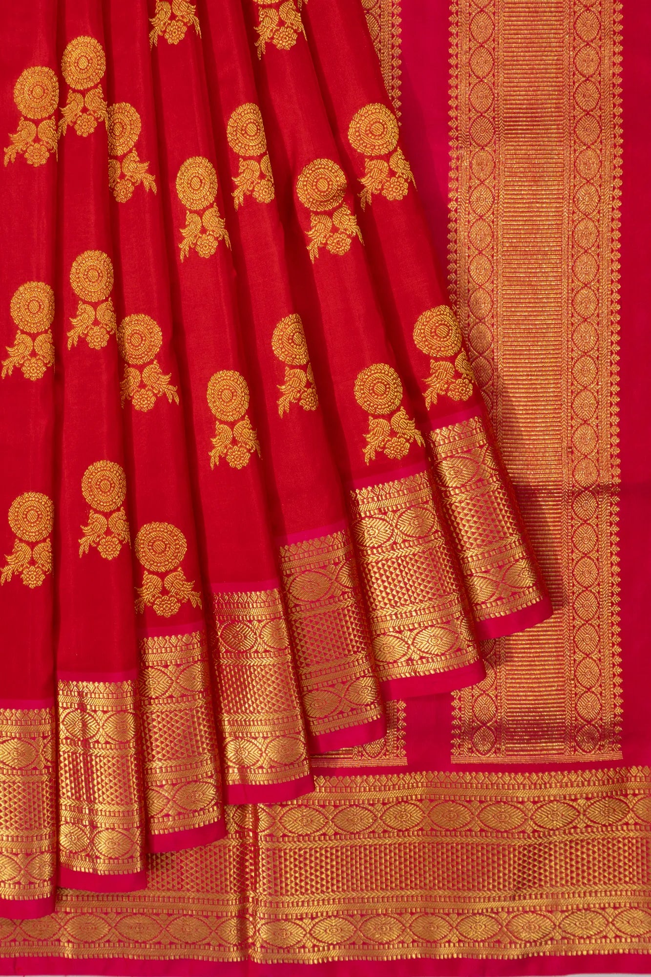 Venkatagiri Silk Butta Red Saree