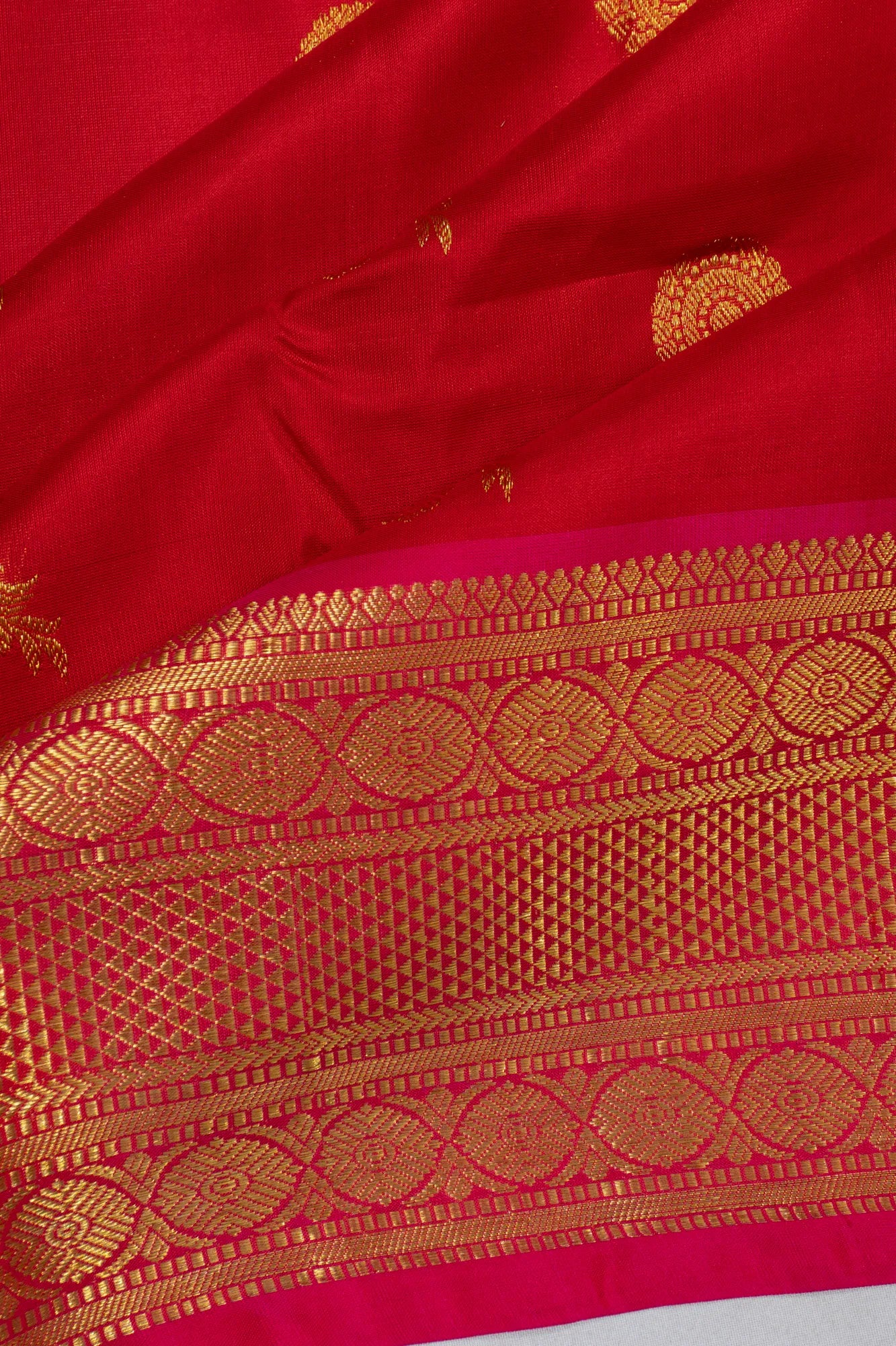 Venkatagiri Silk Butta Red Saree