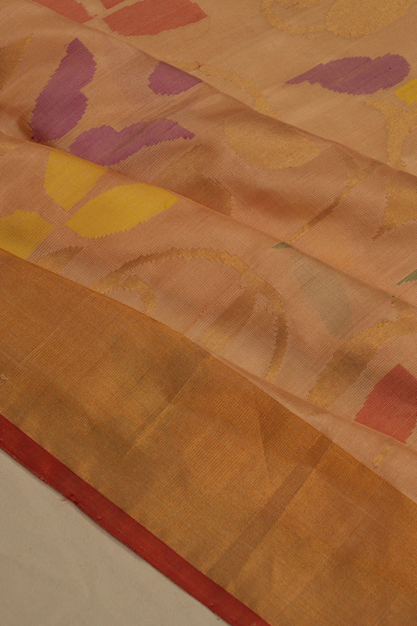 Uppada Silk Jaal Brown Saree
