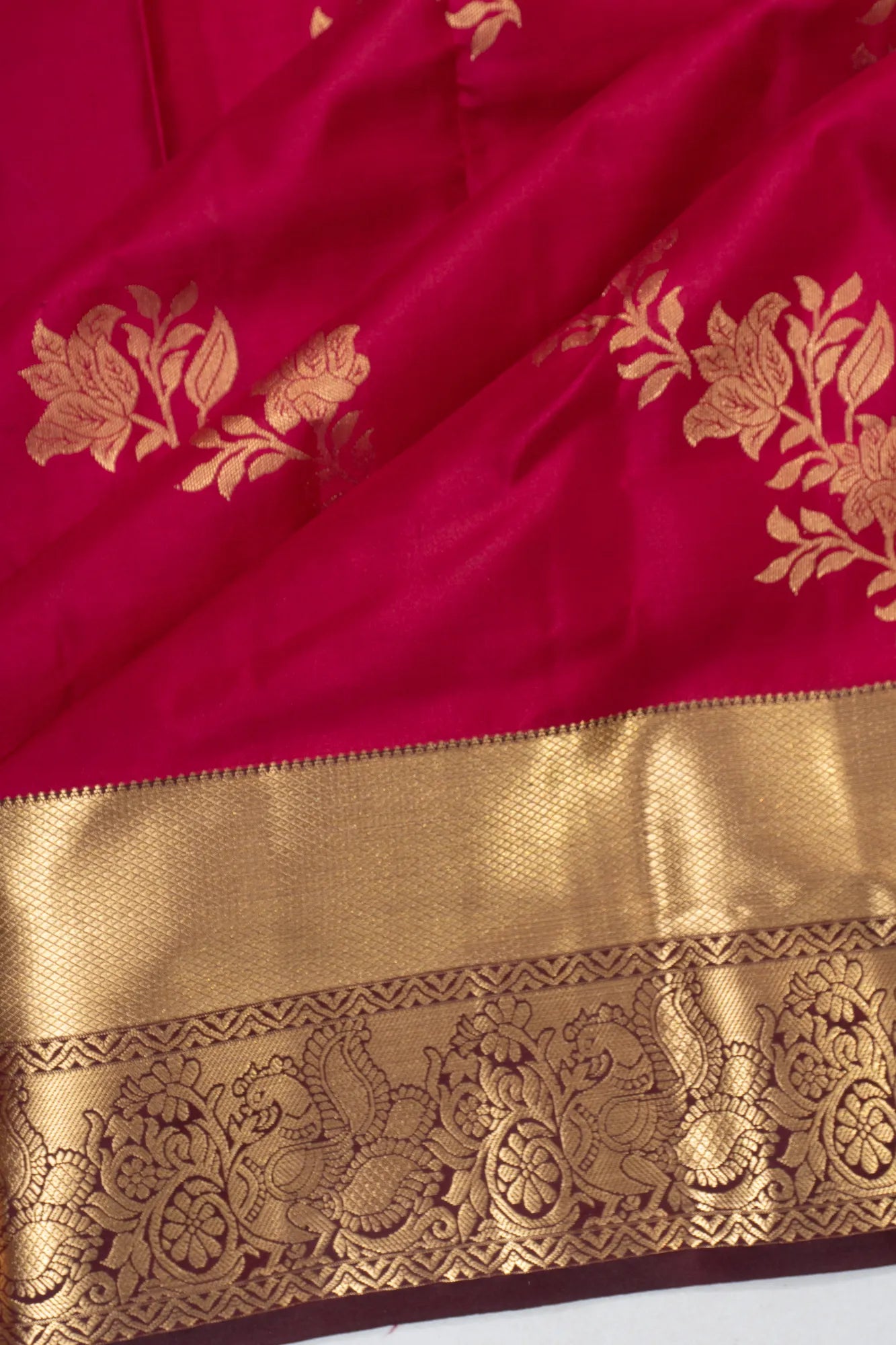 Taranga Kanchi Silk Butta Rani Pink Saree