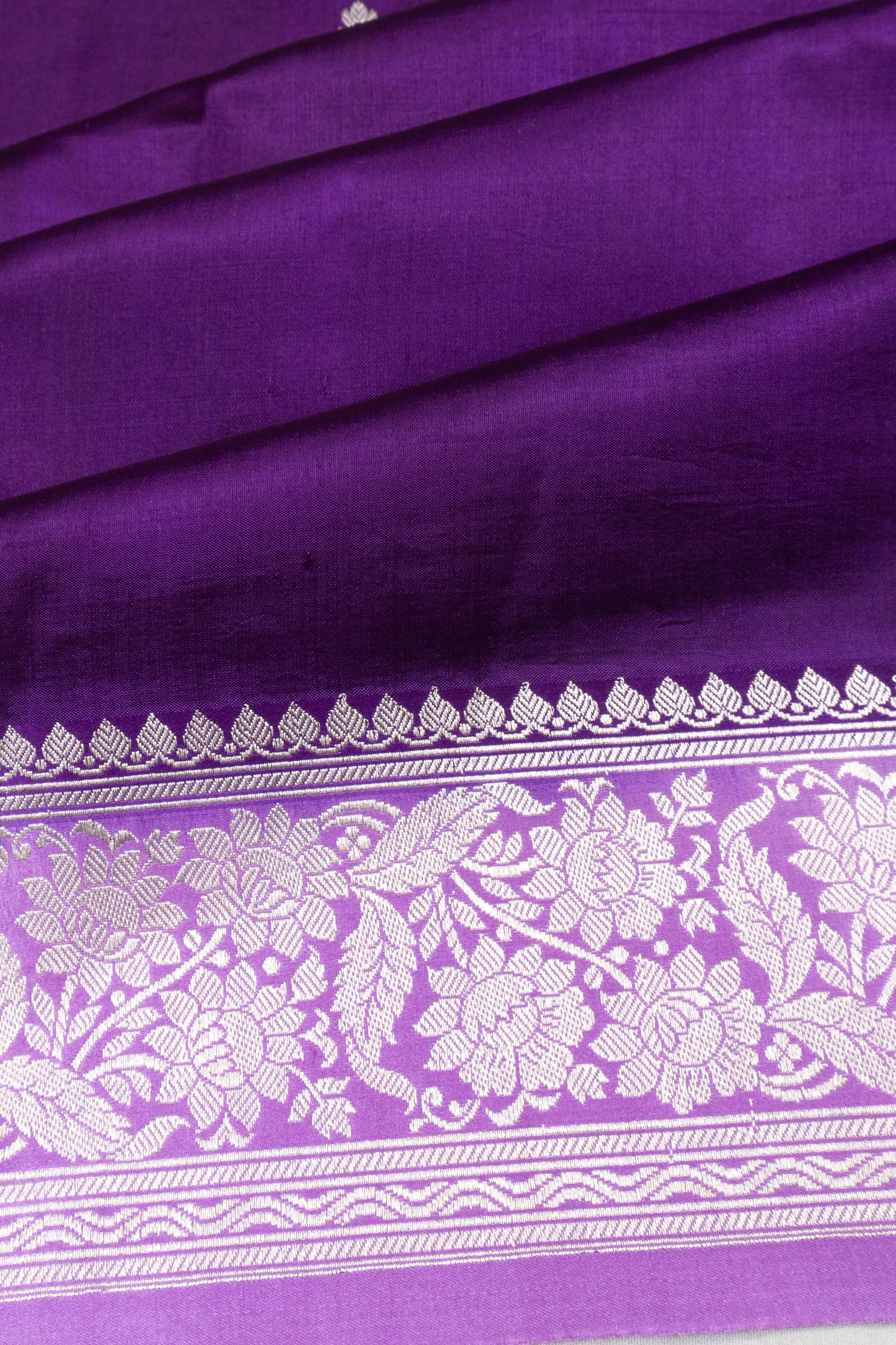 Banarasi Katan Silk Butta Purple Saree
