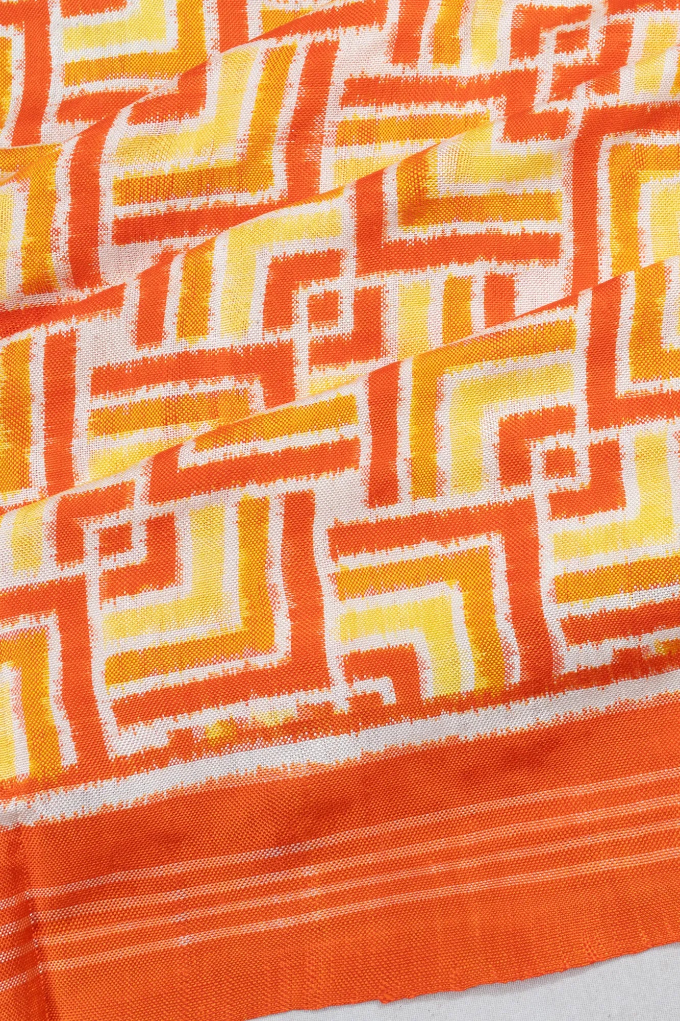 Patan Patola Silk Double Ikat White Saree