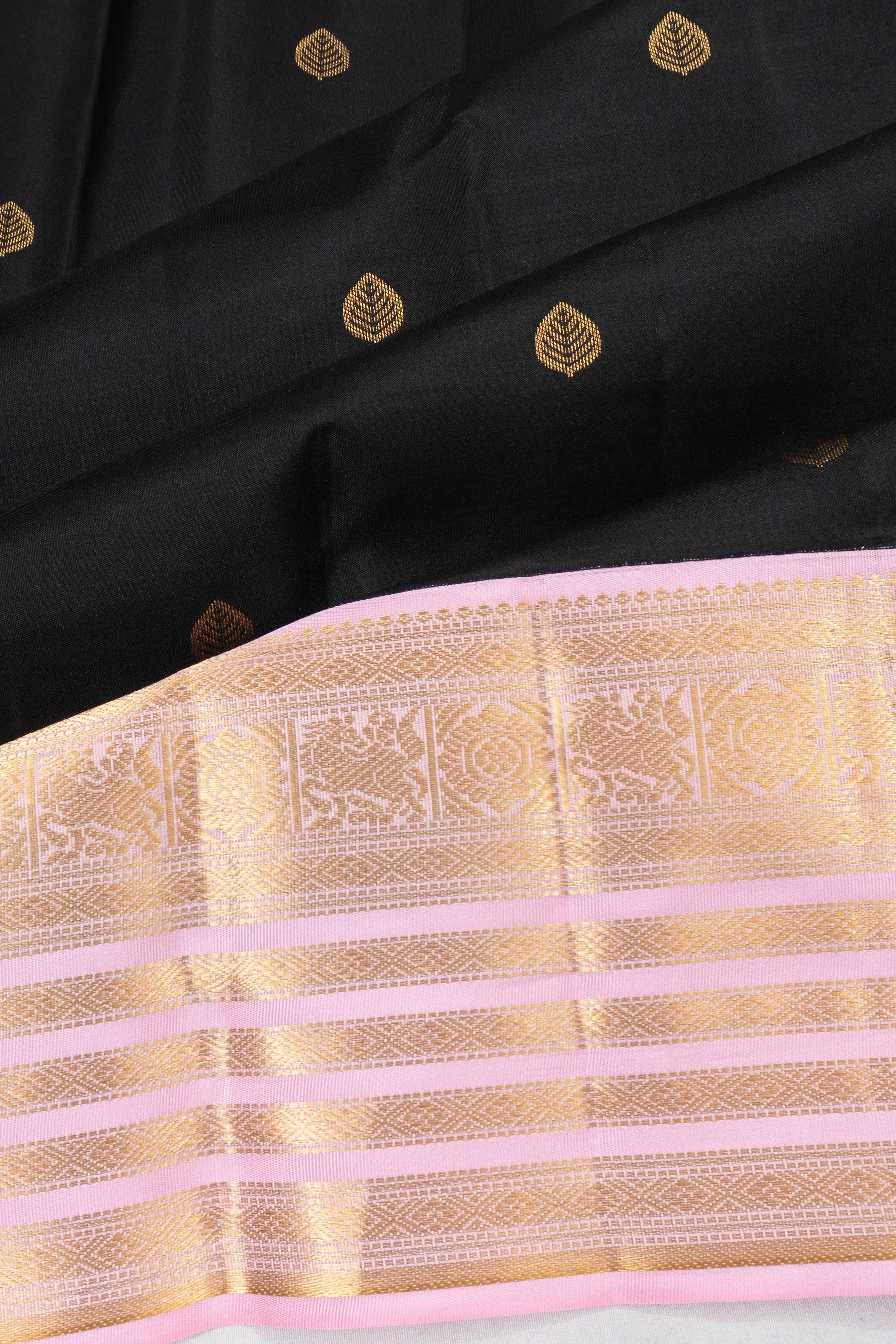 Taranga Kanchi Silk Butta Black Saree