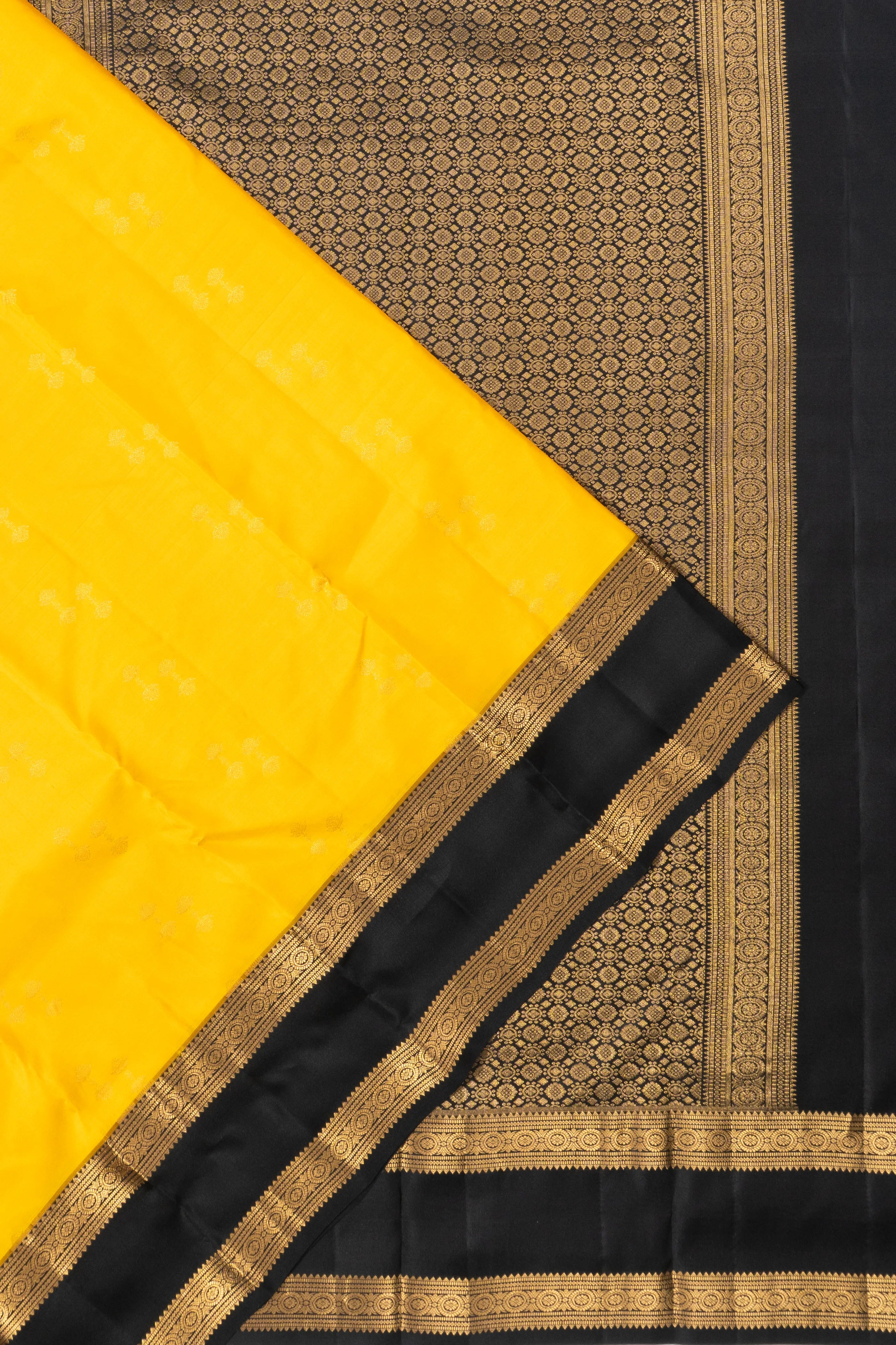 Taranga Kanchi Silk Butta Yellow Saree