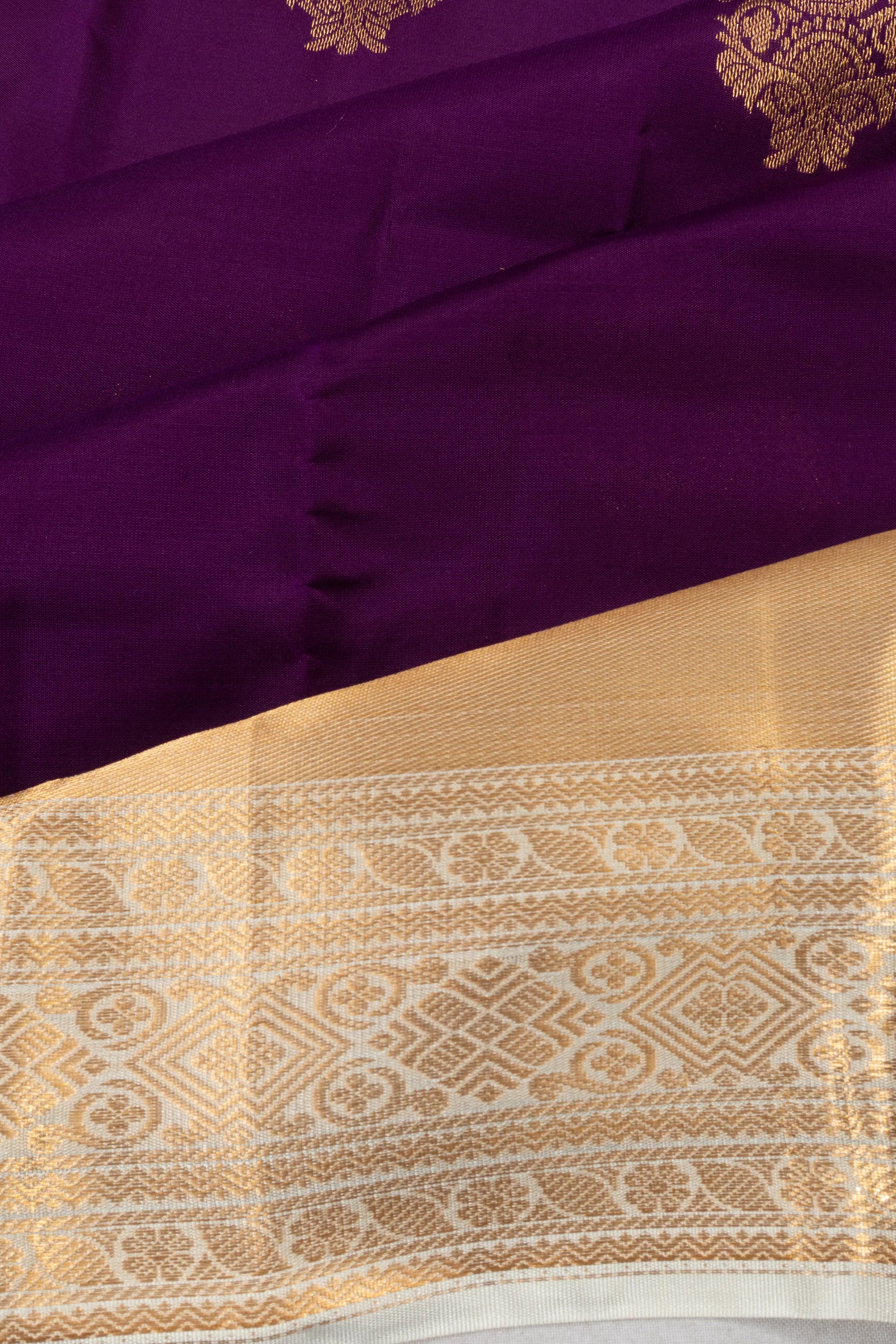 Taranga Kanchi Silk Butta Purple Saree