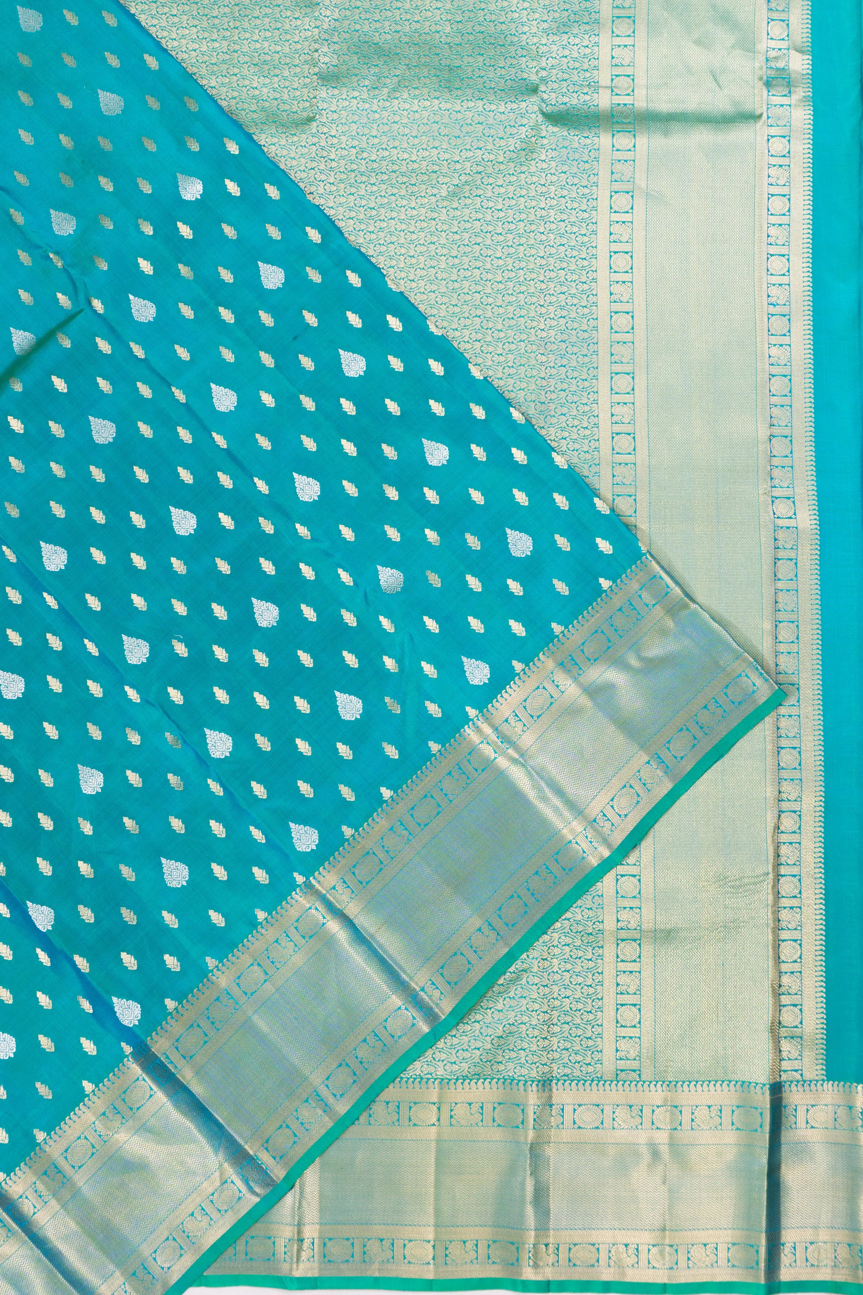 Taranga Kanchi Silk Butta Blue Saree