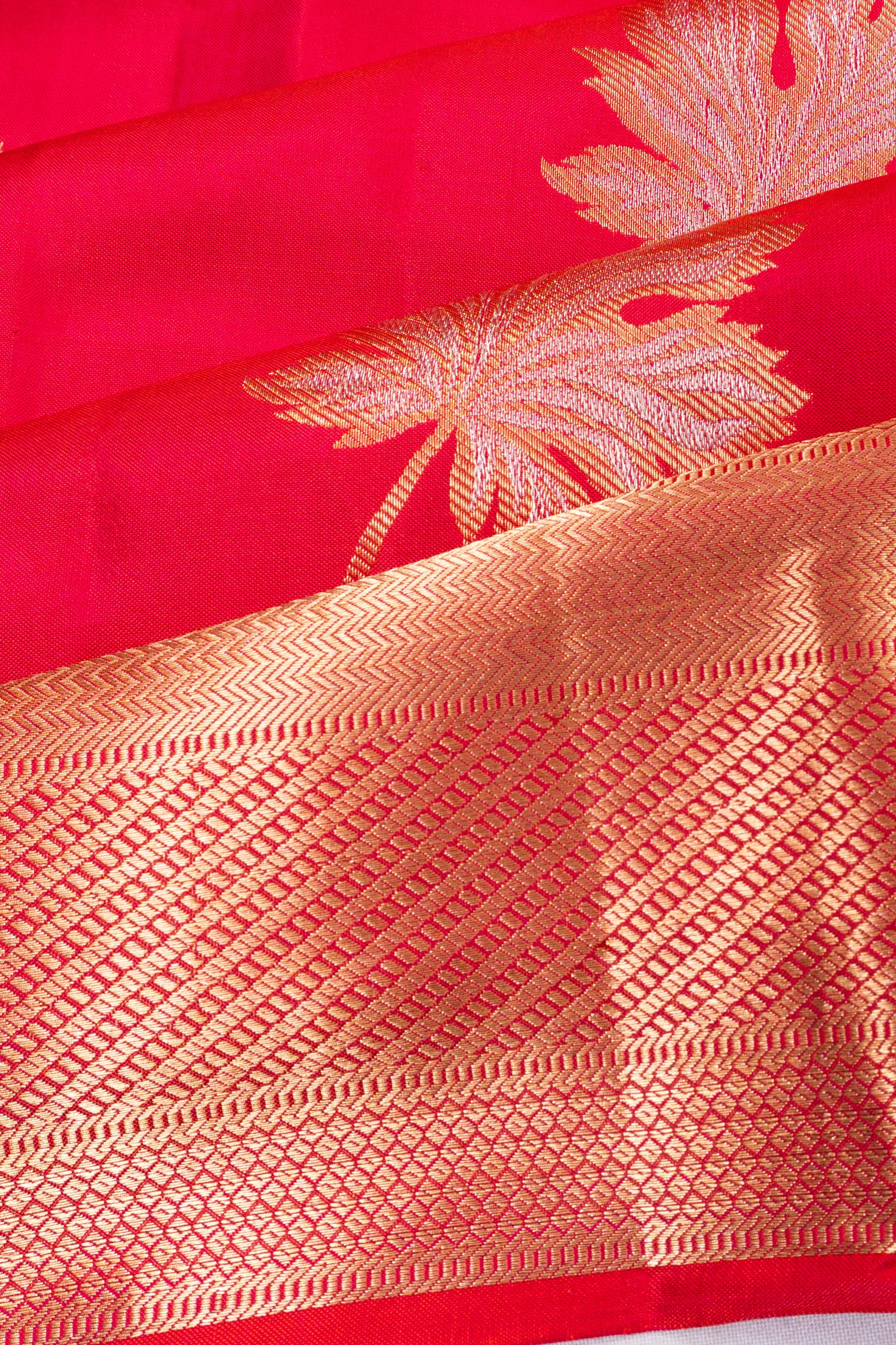 Taranga Kanchi Silk Butta Red Saree