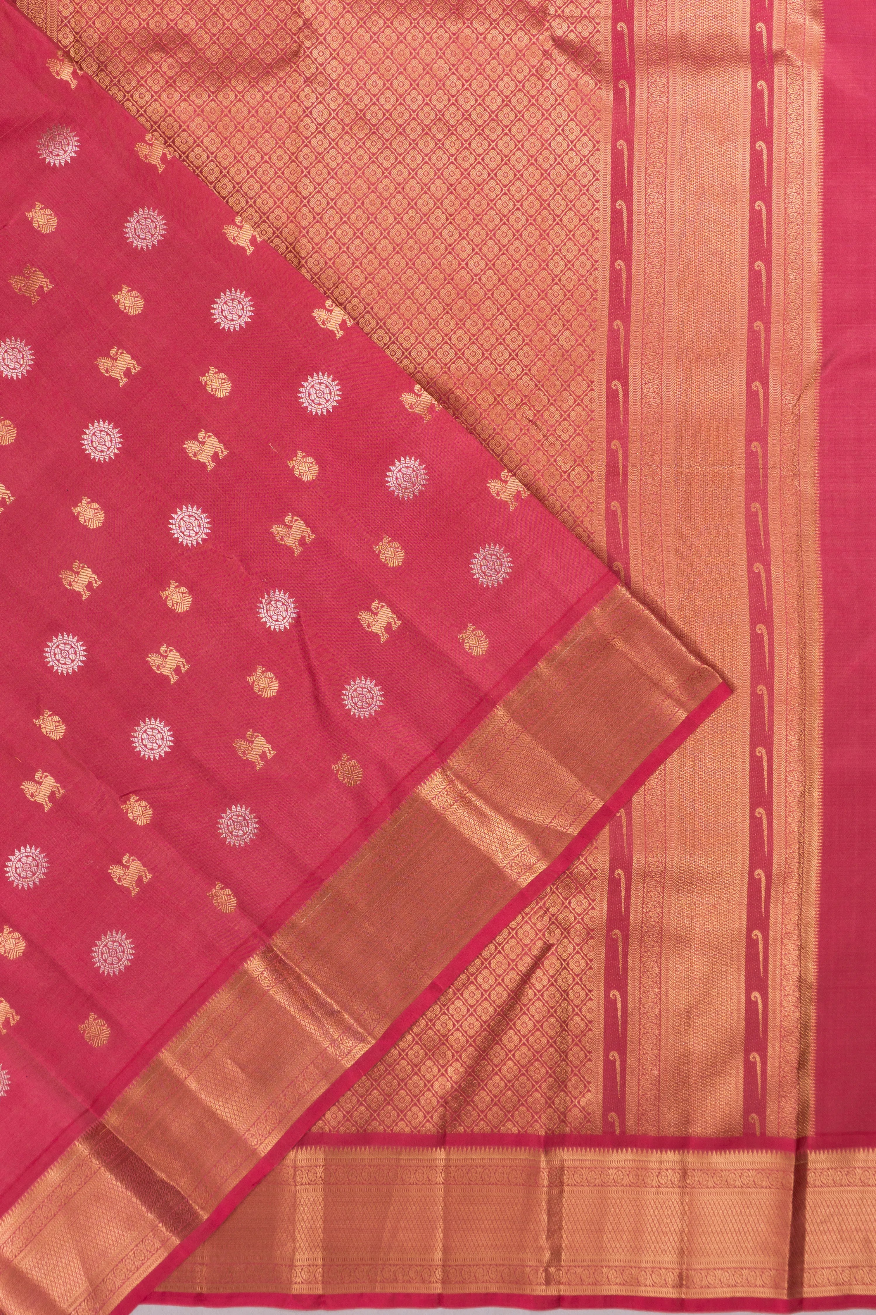 Taranga Kanchi Silk Butta Pink Saree
