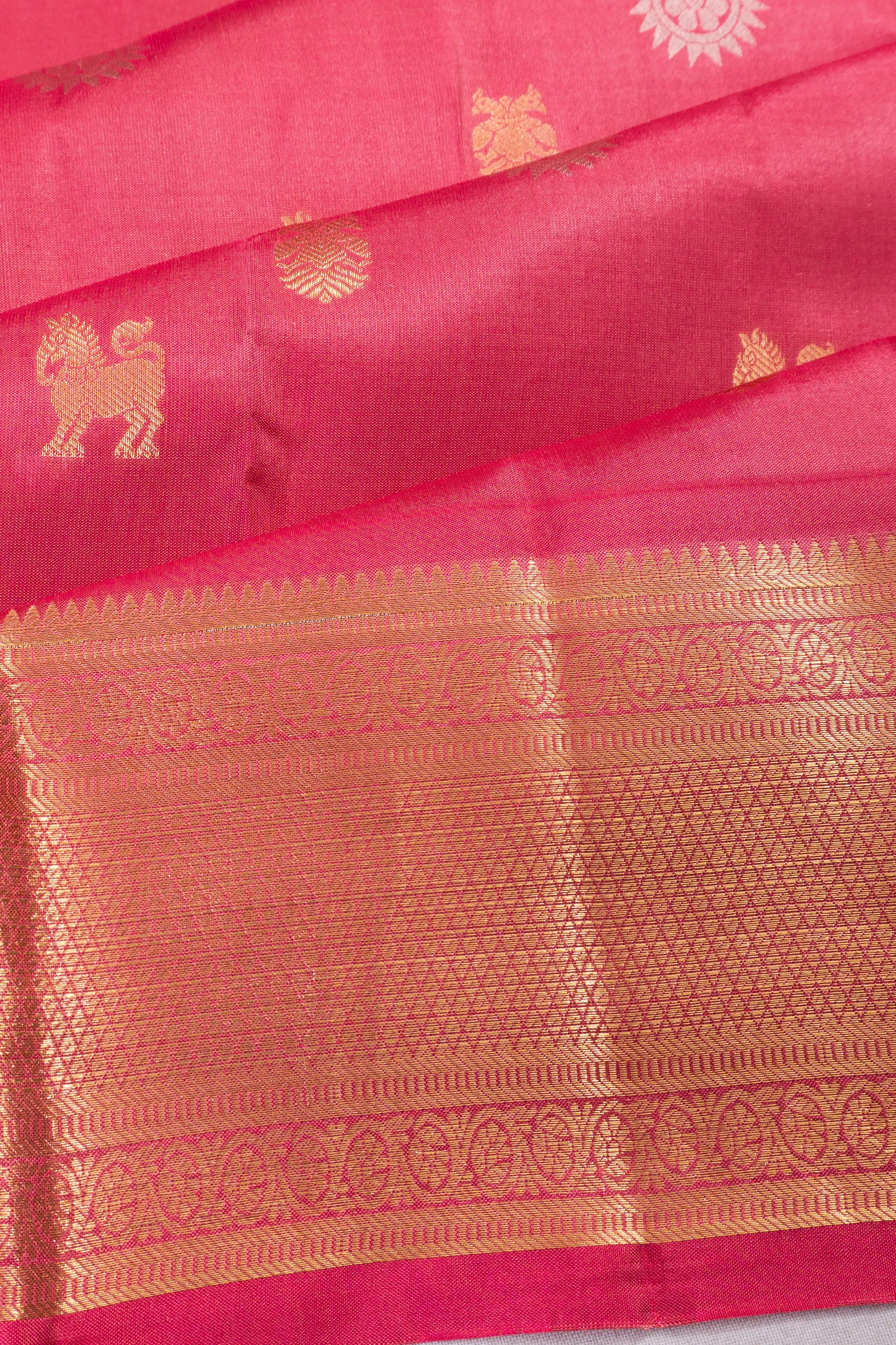 Taranga Kanchi Silk Butta Pink Saree
