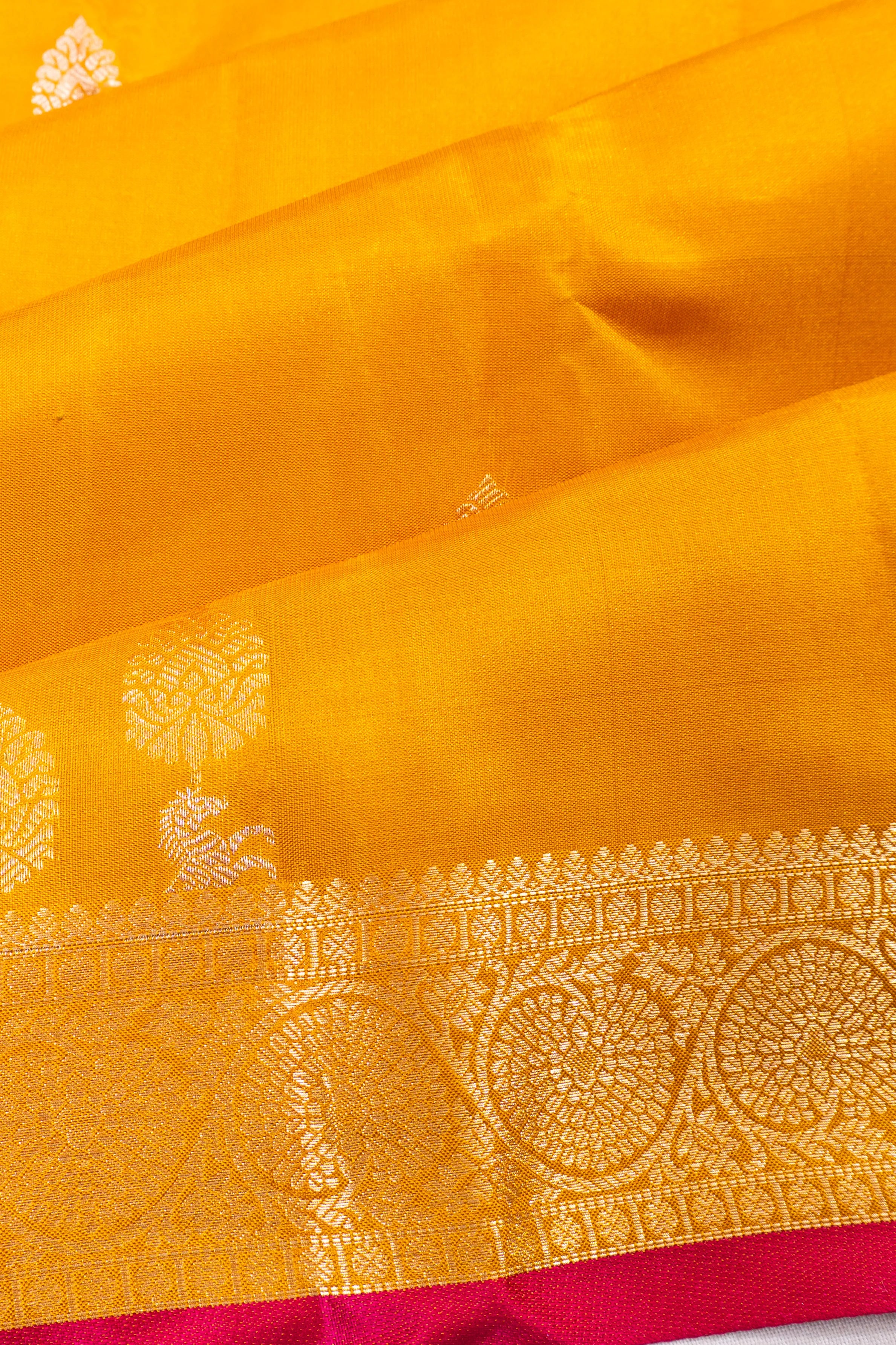 Taranga Kanchi Silk Butta Yellow Saree