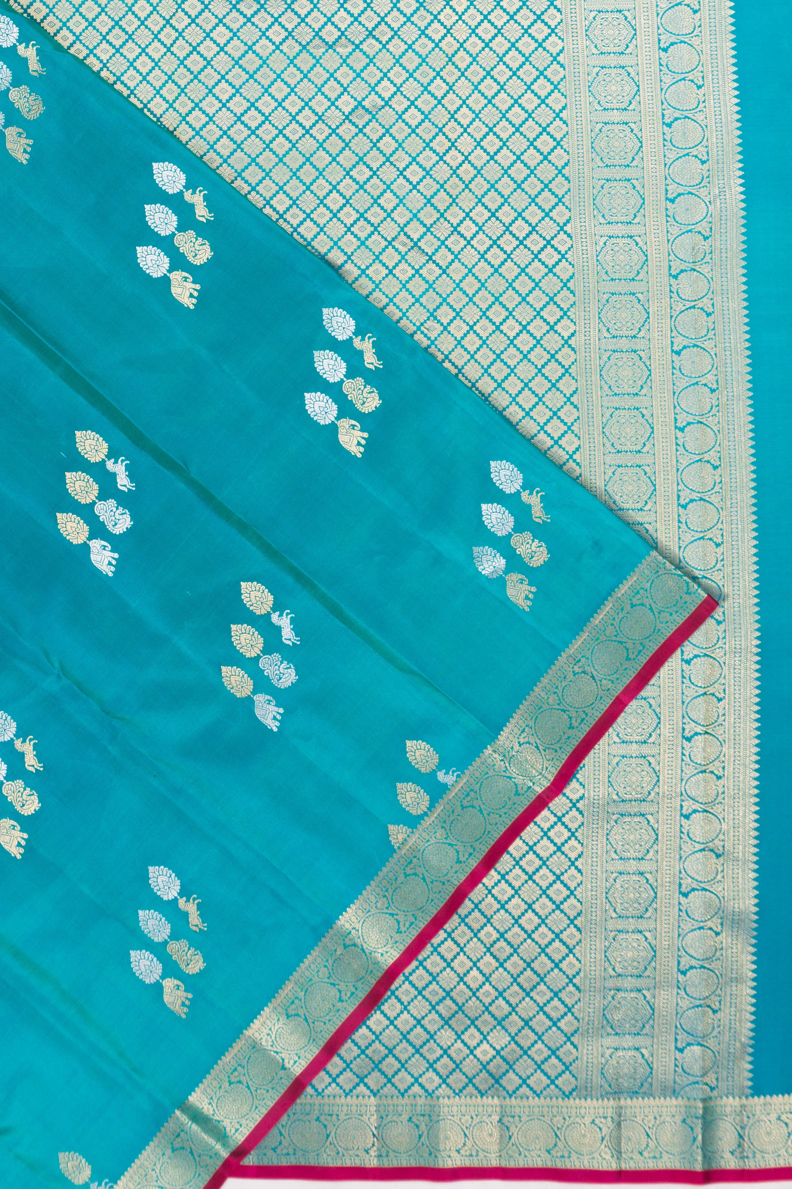 Taranga Kanchi Silk Butta Blue Saree