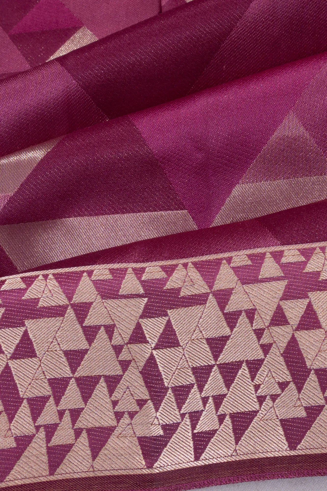 Taranga Kanchi Silk Geometrical Brocade Purple Saree