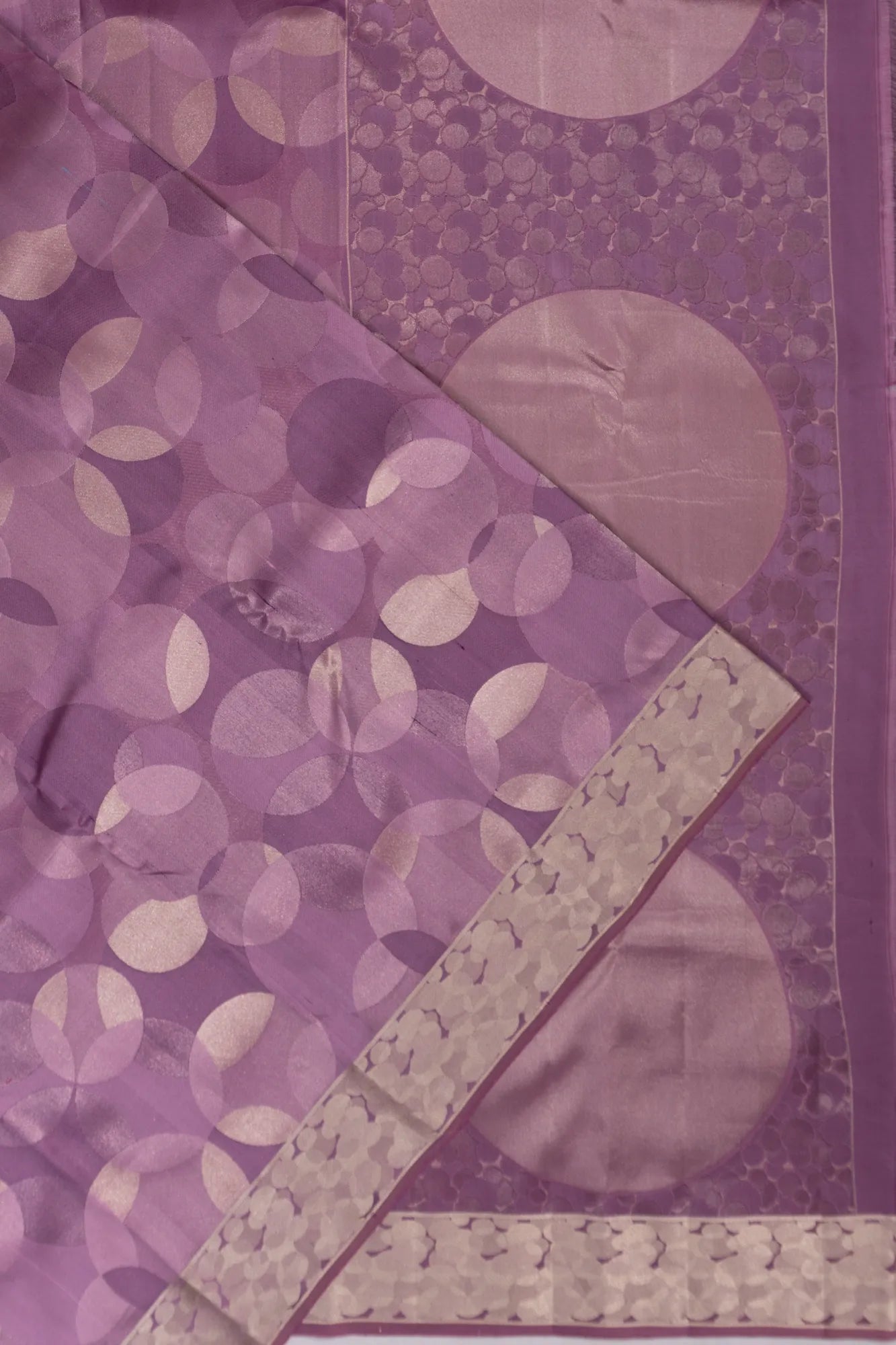 Taranga Kanchi Silk Geometrical Brocade Lavender Saree