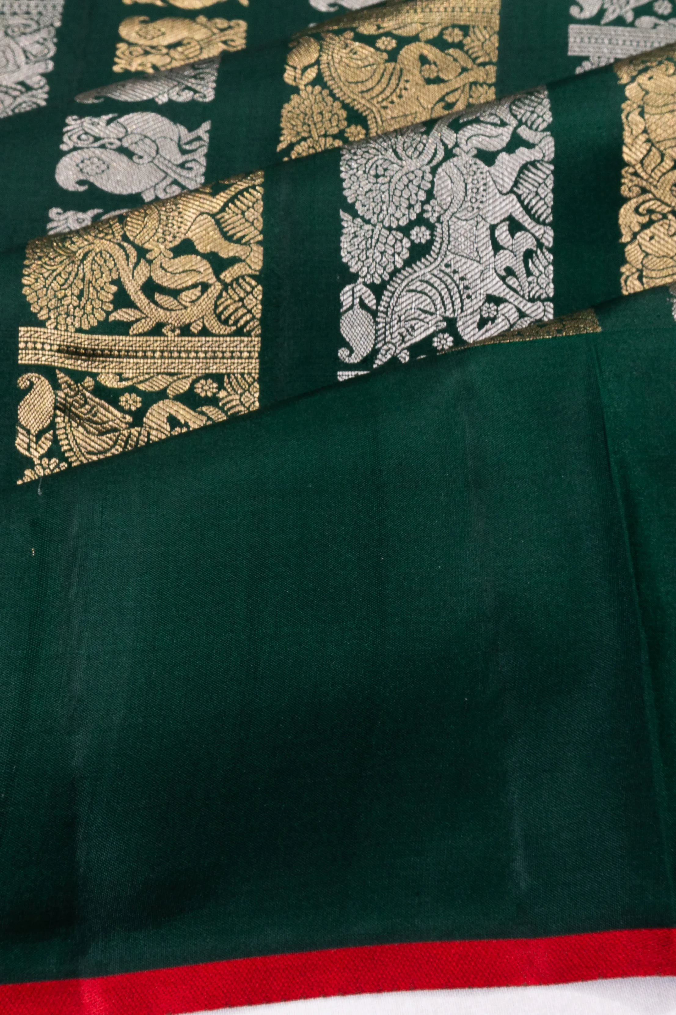 Taranga Kanchi Silk Butta Green Saree