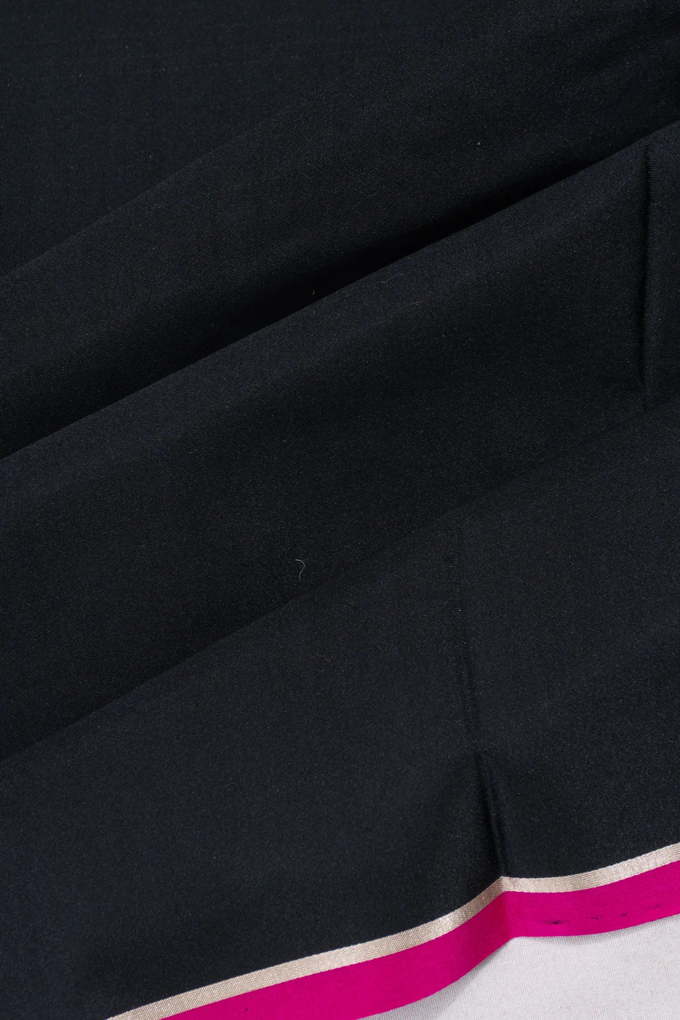 Banarasi Satin Plain Black Saree