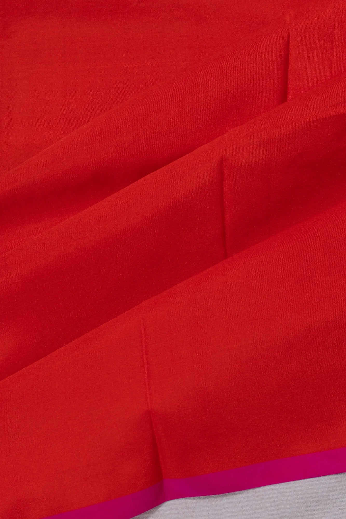 Banarasi Satin Plain Red Saree