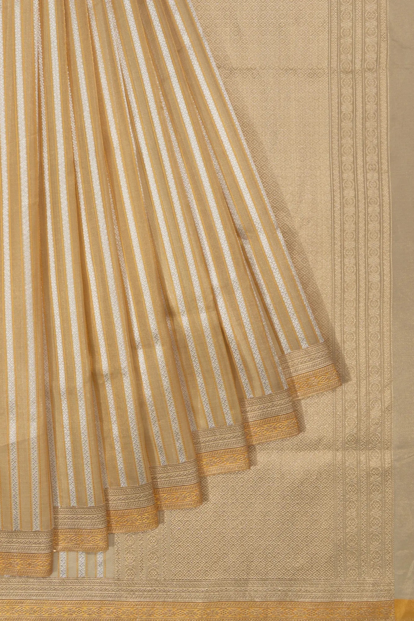 Banarasi Kora Organza Tissue Brocade Gold Saree