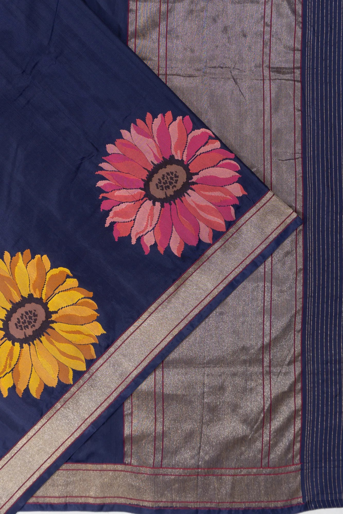 Banarasi Silk Jamdani Butta Blue Saree