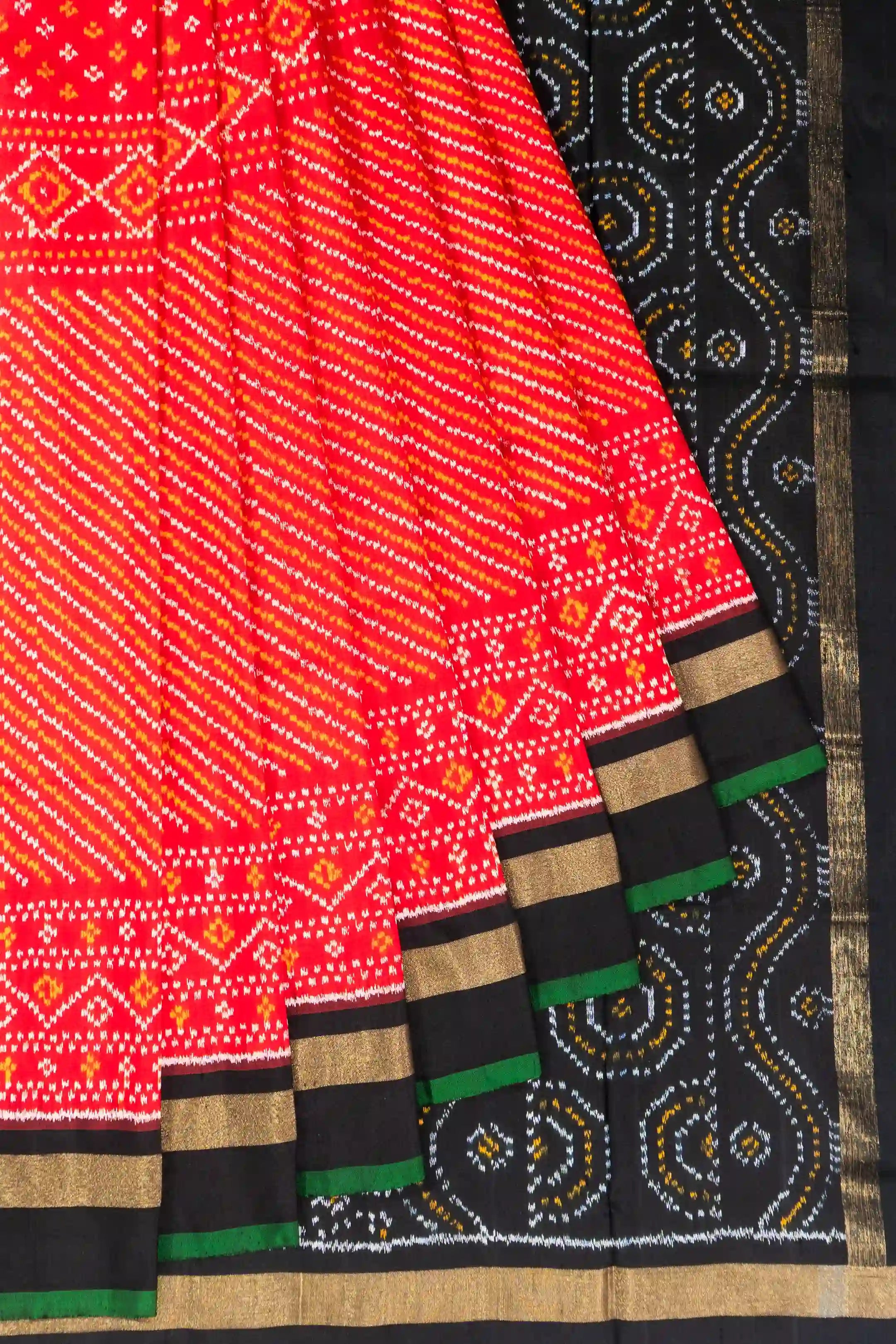 Pochampally Silk Ikat Red Saree